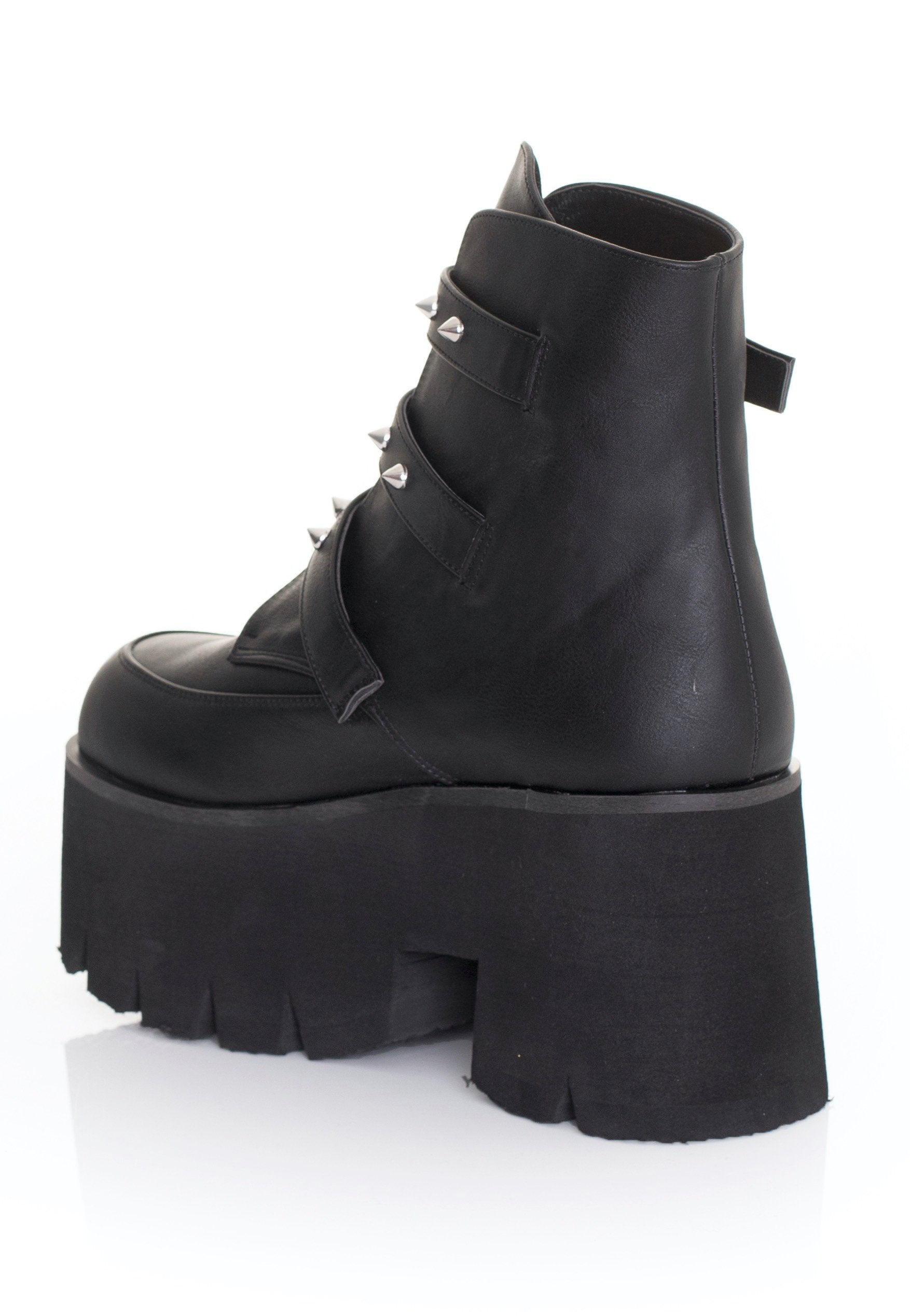 DemoniaCult - Ashes 55 Black Vegan Leather - Girl Shoes