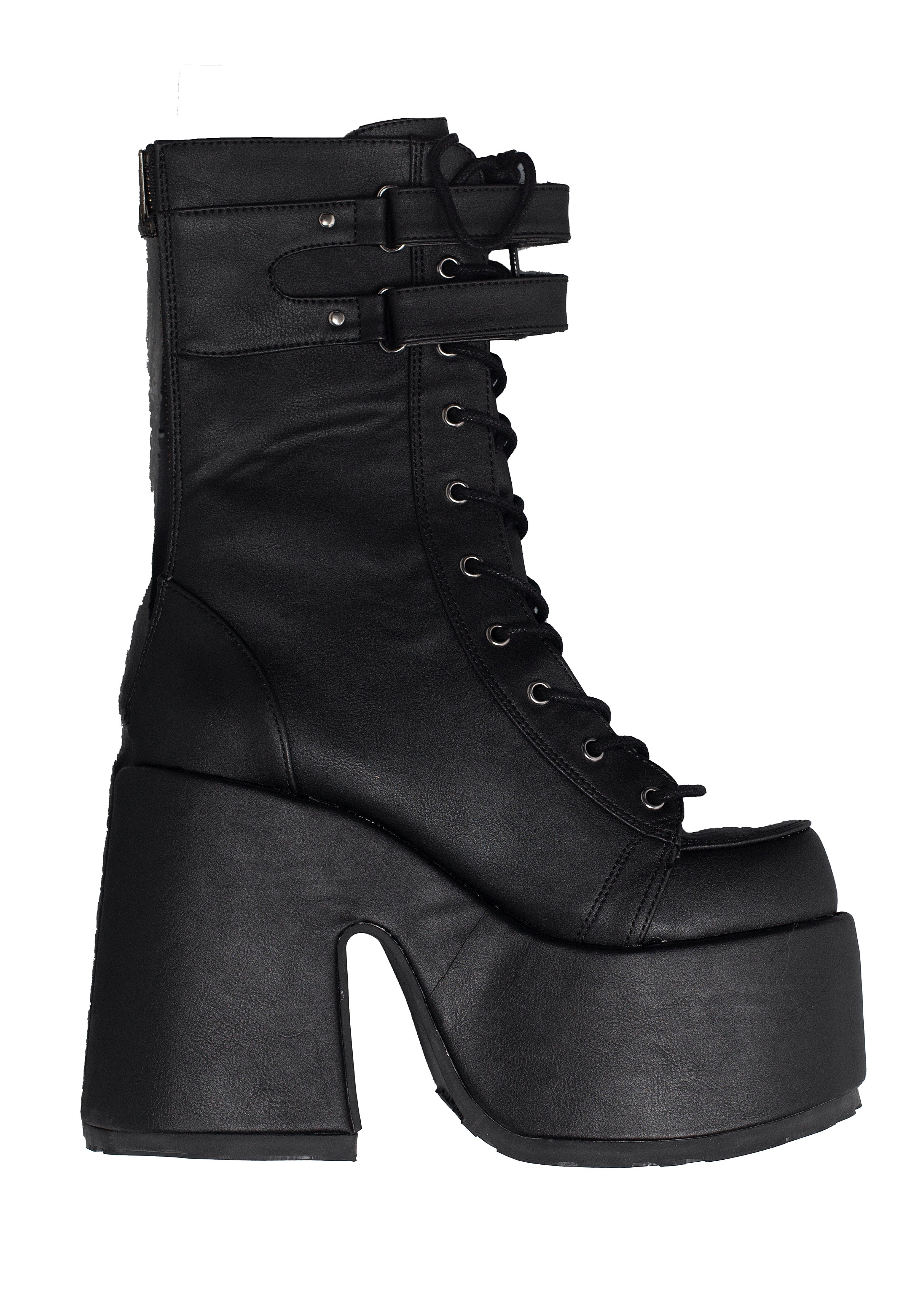 DemoniaCult - Camel 250 Black Vegan Leather - Girl Shoes | Women-Image