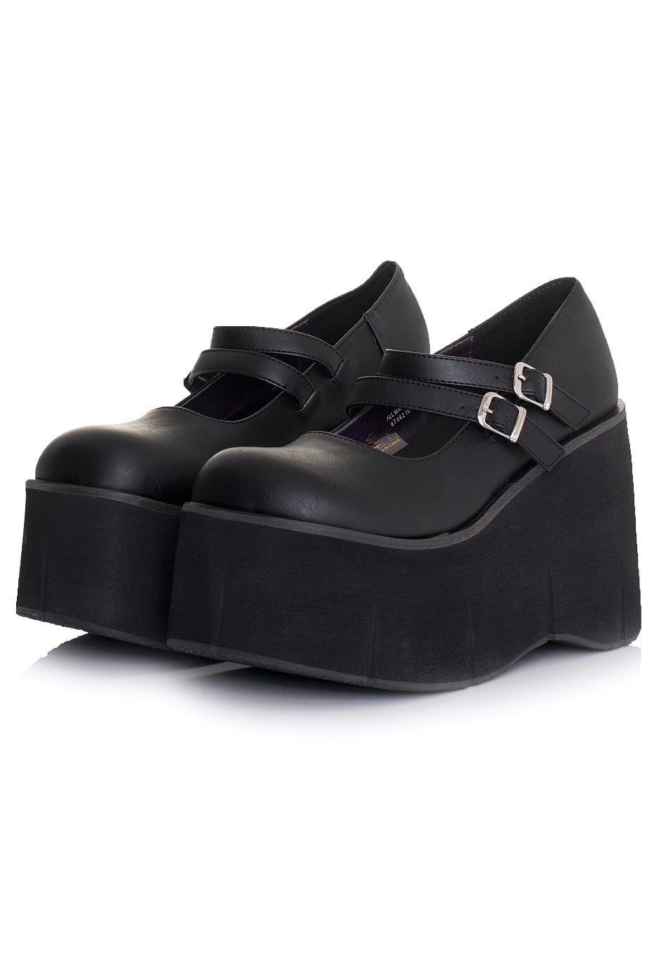 DemoniaCult - Kera Goth Punk Lolita Double Strap Black