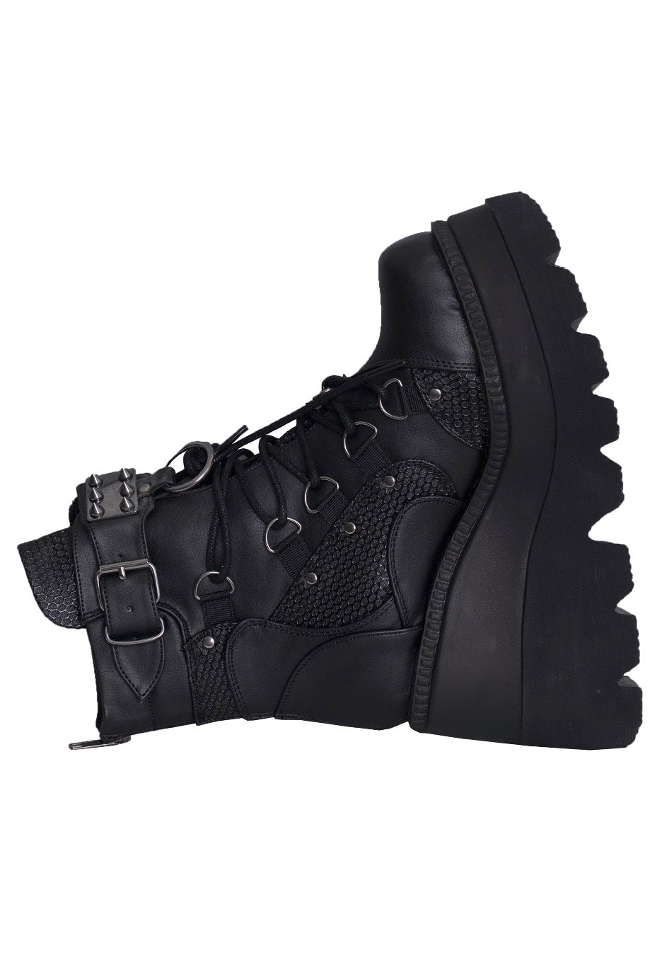 DemoniaCult - Shaker 60 Black Vegan Leather - Girl Shoes | Women-Image