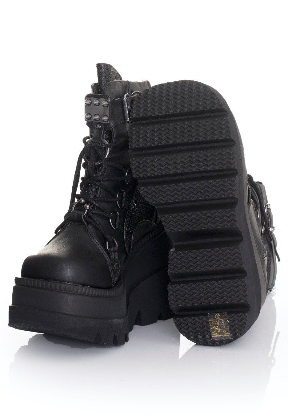 DemoniaCult - Shaker 60 Black Vegan Leather - Girl Shoes