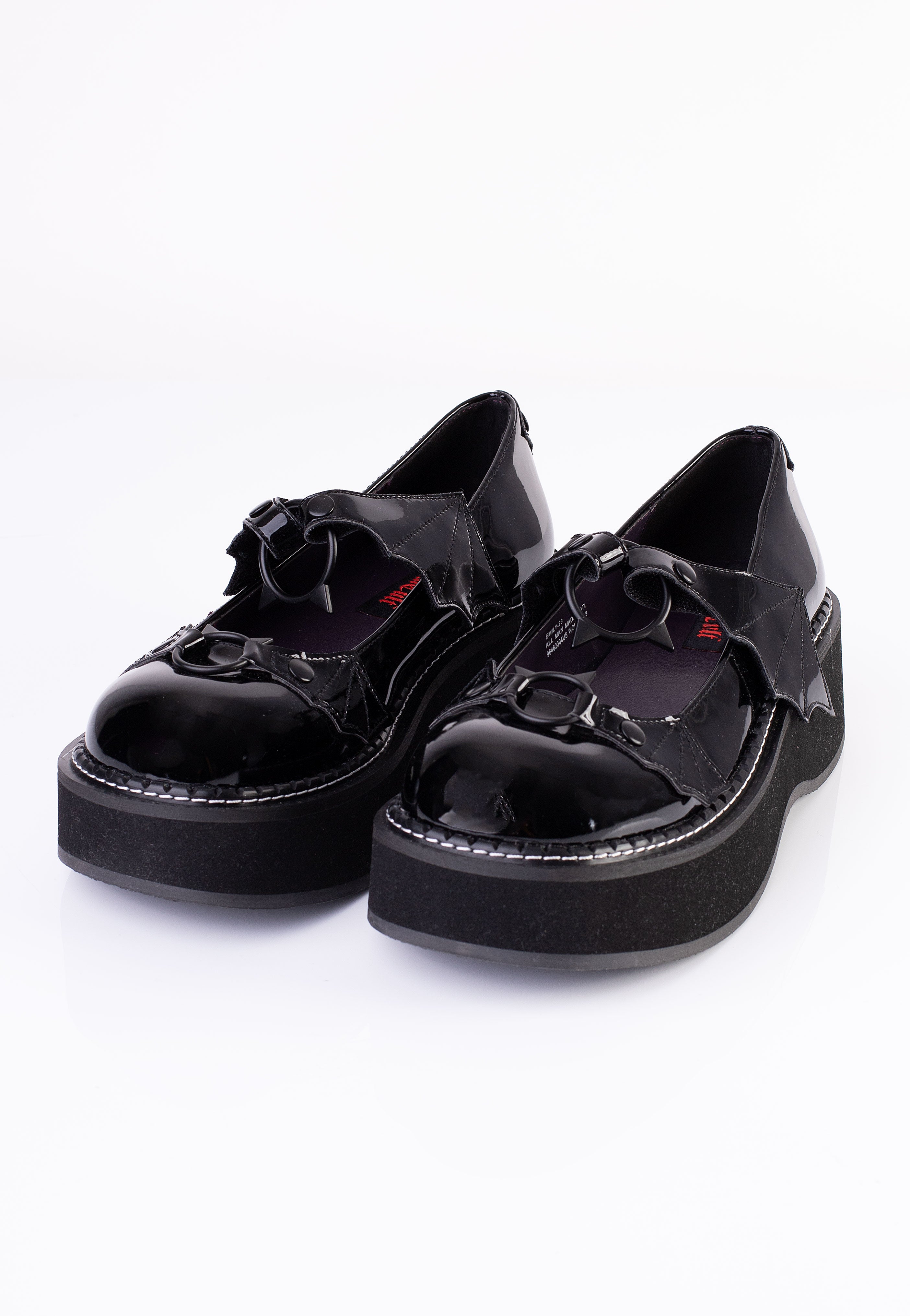 DemoniaCult - Emily 23 Black Pat - Girl Shoes | Women-Image