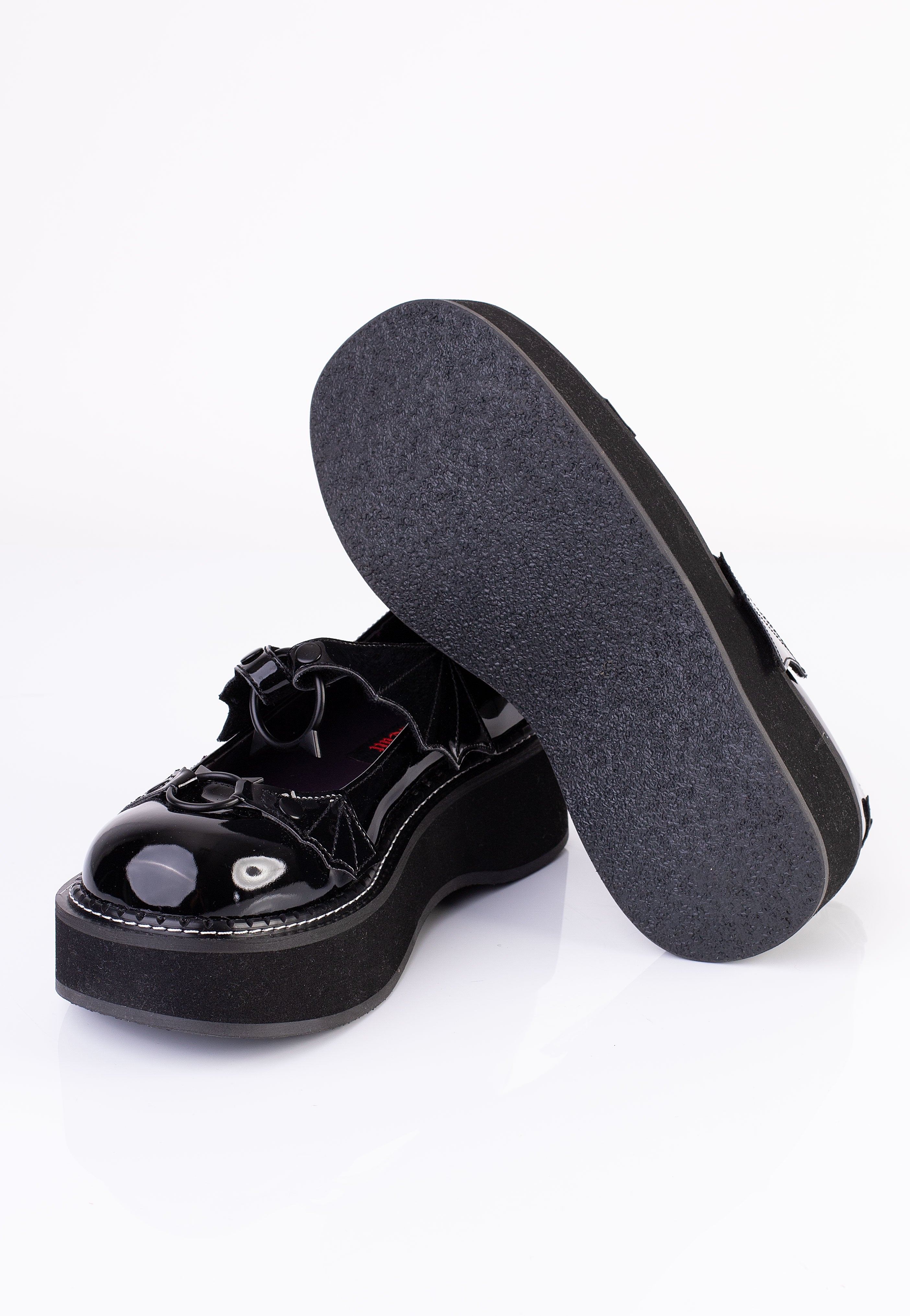 DemoniaCult - Emily 23 Black Pat - Girl Shoes | Women-Image