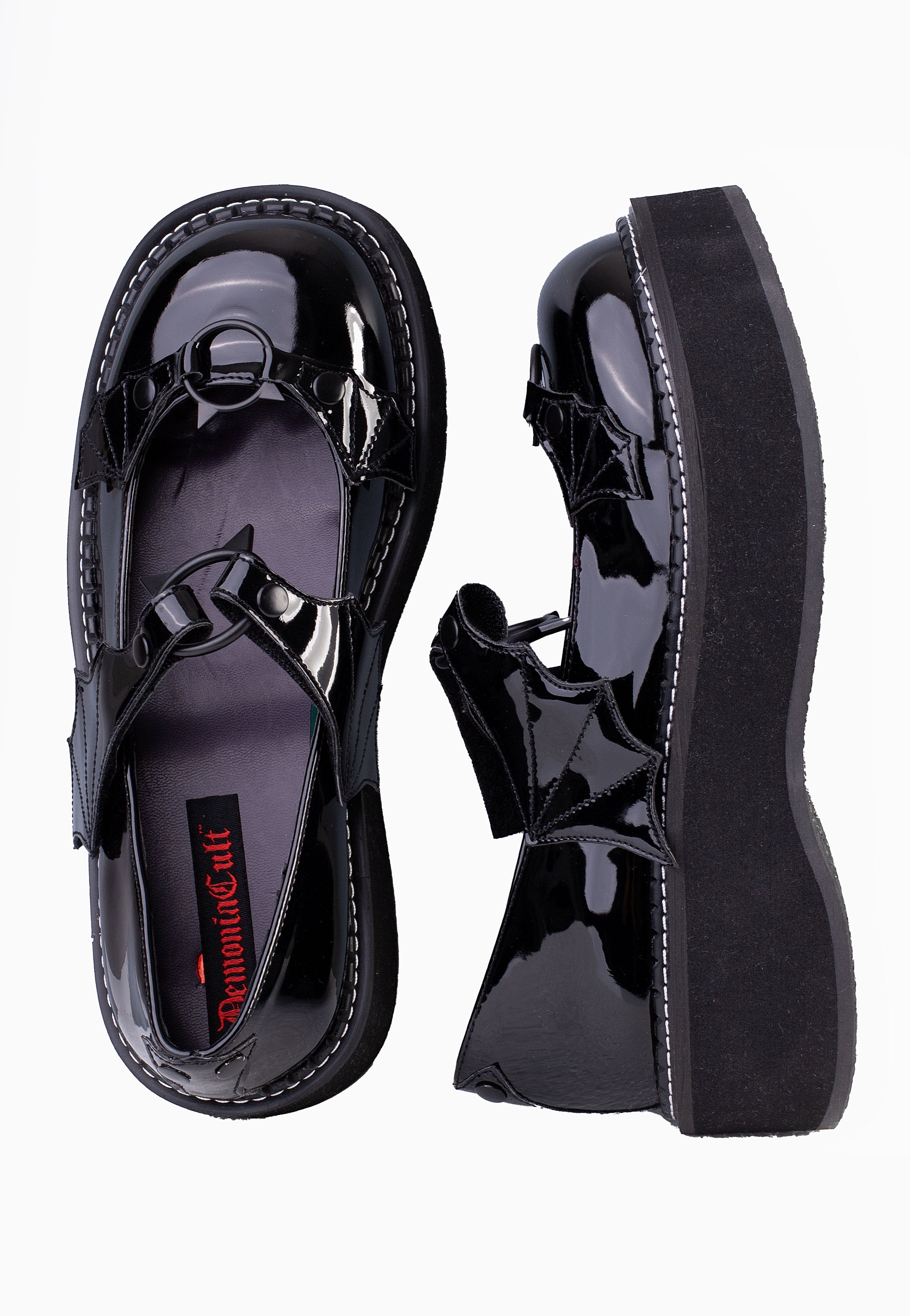 DemoniaCult - Emily 23 Black Pat - Girl Shoes | Women-Image