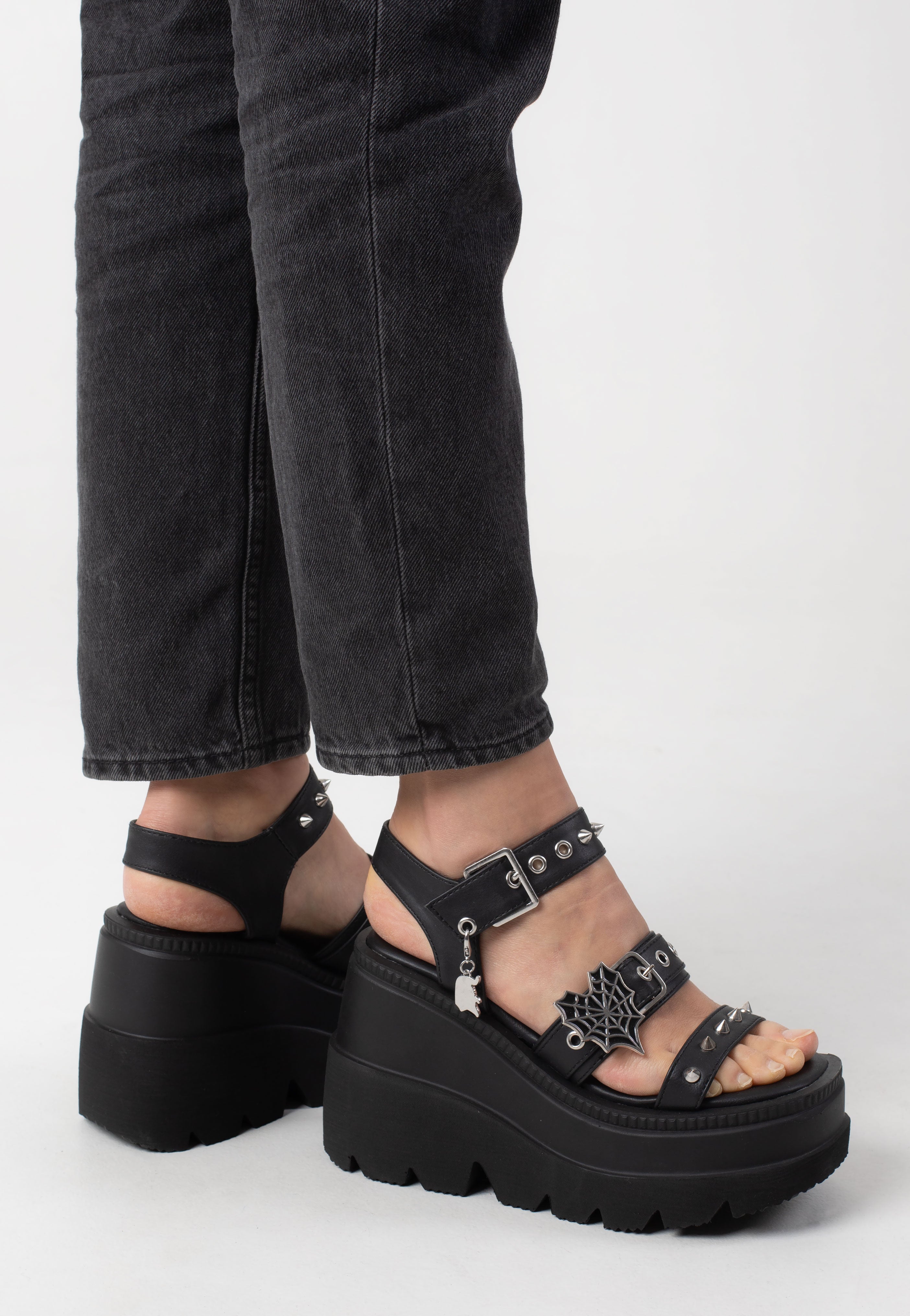DemoniaCult - Wedge PF Ankle Strap - Girl Sandals | Women-Image
