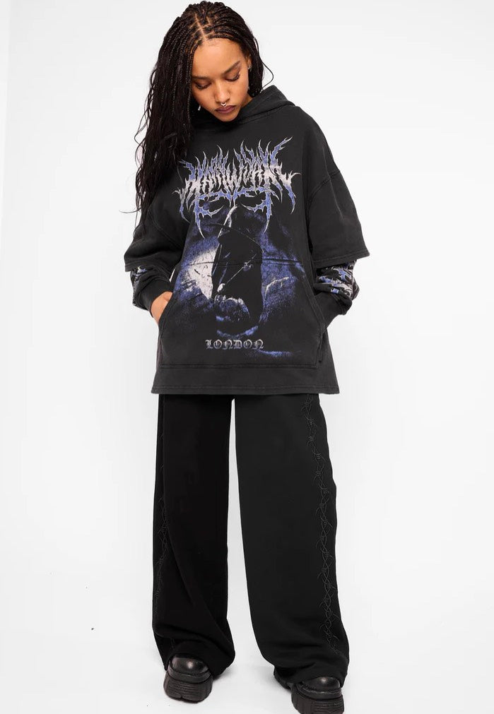 Mary Wyatt - Descent Oversized Layered Black - Hoodie | Women-Image