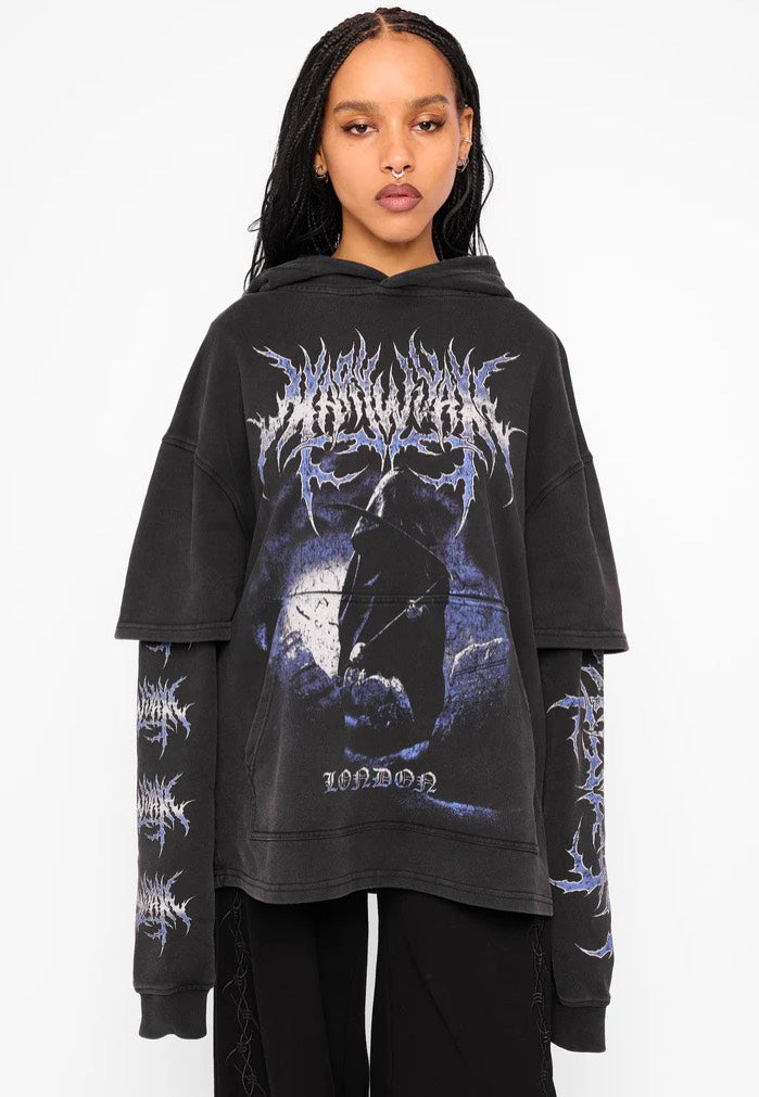Mary Wyatt - Descent Oversized Layered Black - Hoodie | Women-Image