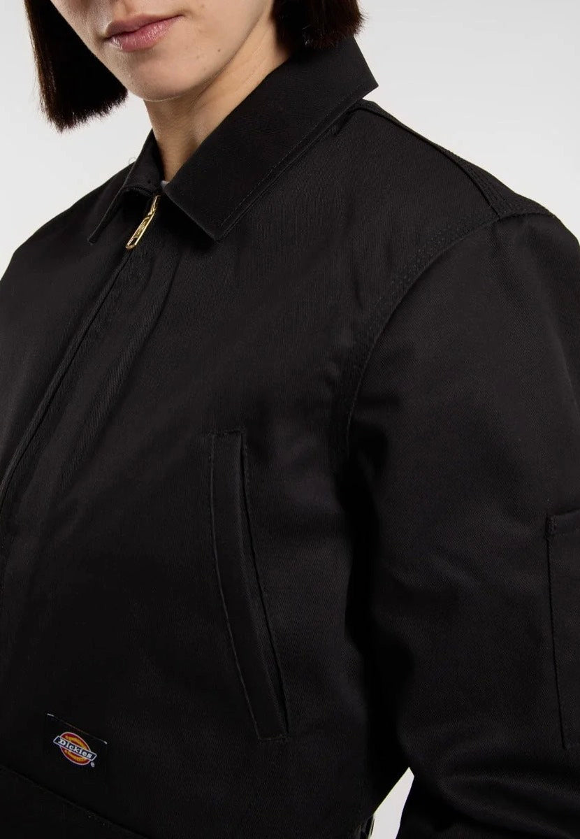 Dickies W Lined Eisenhower Crop Rec Black Chaqueta