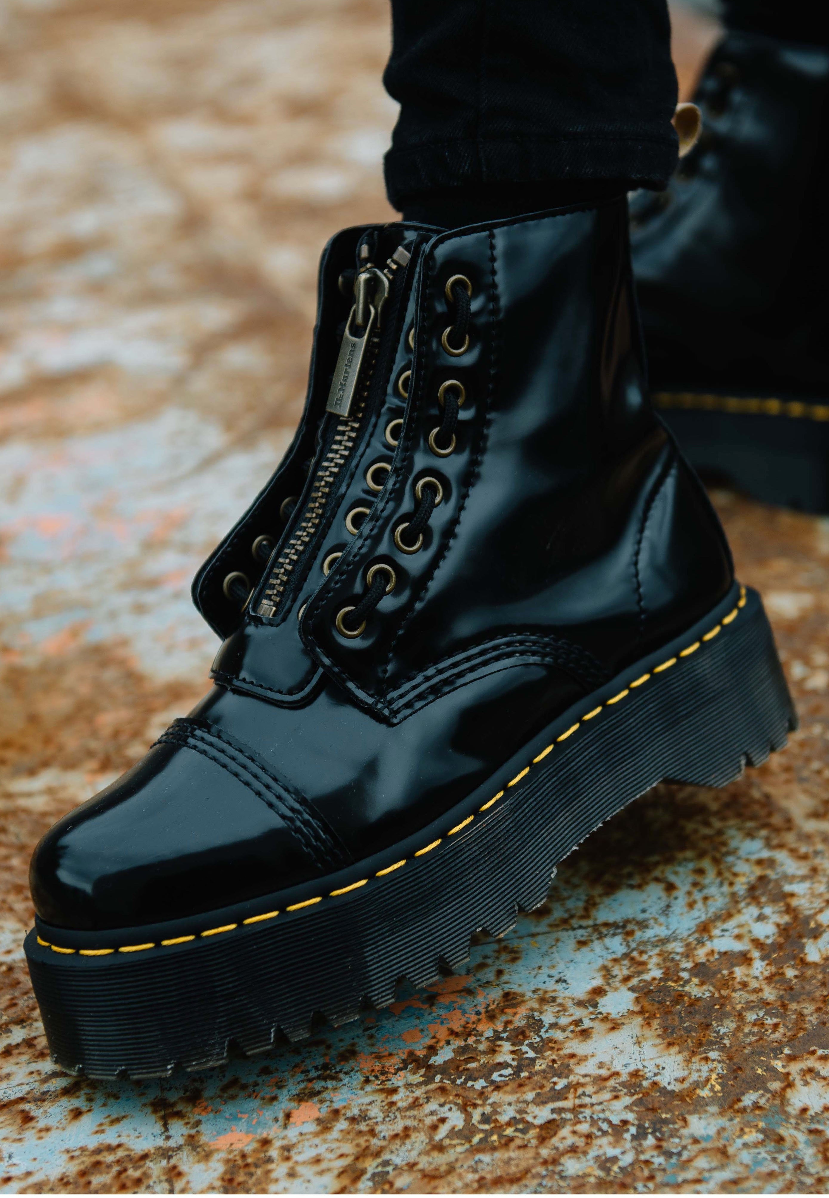 Dr.Martens ブーツ　US6 38 Dr. Martens - Vegan Sinclair Black Oxford - Girl Shoes | Nuclear Blast