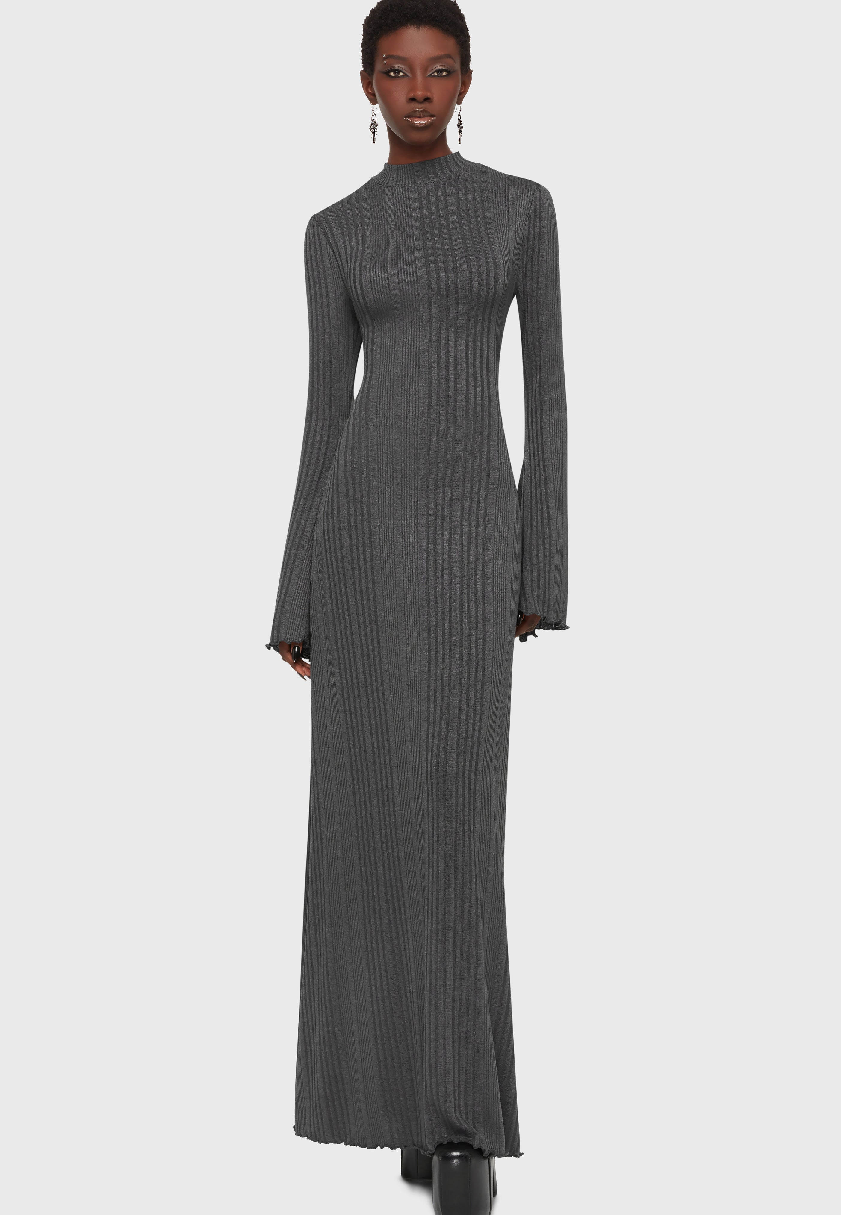 Killstar x Motionless In White - Drenched in Grief Grey - Dress | Women-Image