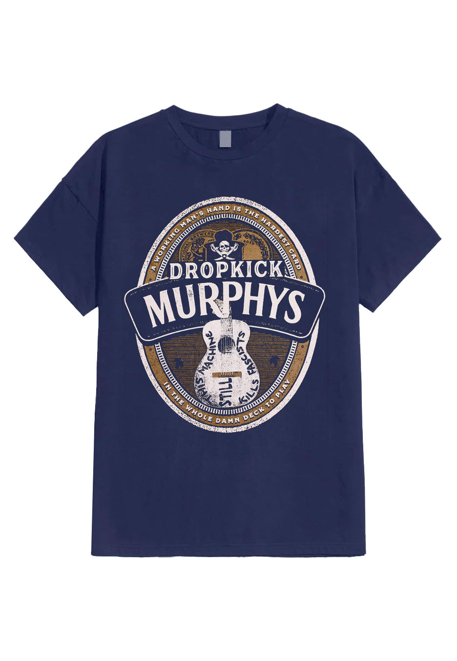 Dropkick Murphys Beer Label Blue TShirt Nuclear Blast