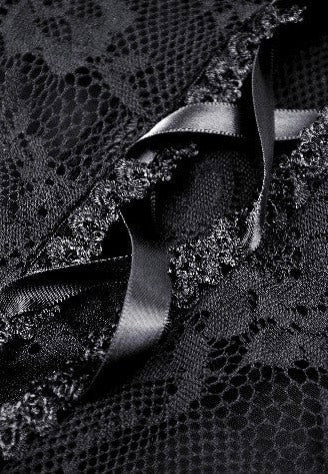 Dark In Love - Gothic Off-Shoulder Layered Ruffle Elegant - Dress | Women-Image