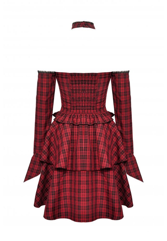 Dark In Love - Lolita Red And Black Plaid - Dress | Women-Image