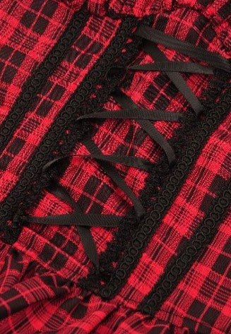 Dark In Love - Lolita Red And Black Plaid - Dress | Women-Image
