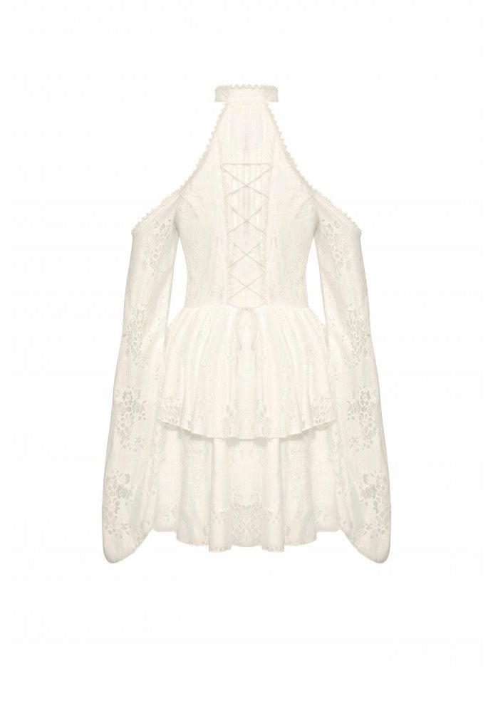 Dark In Love - Beige Steampunk Off-Shoulder Sexy - Dress | Women-Image