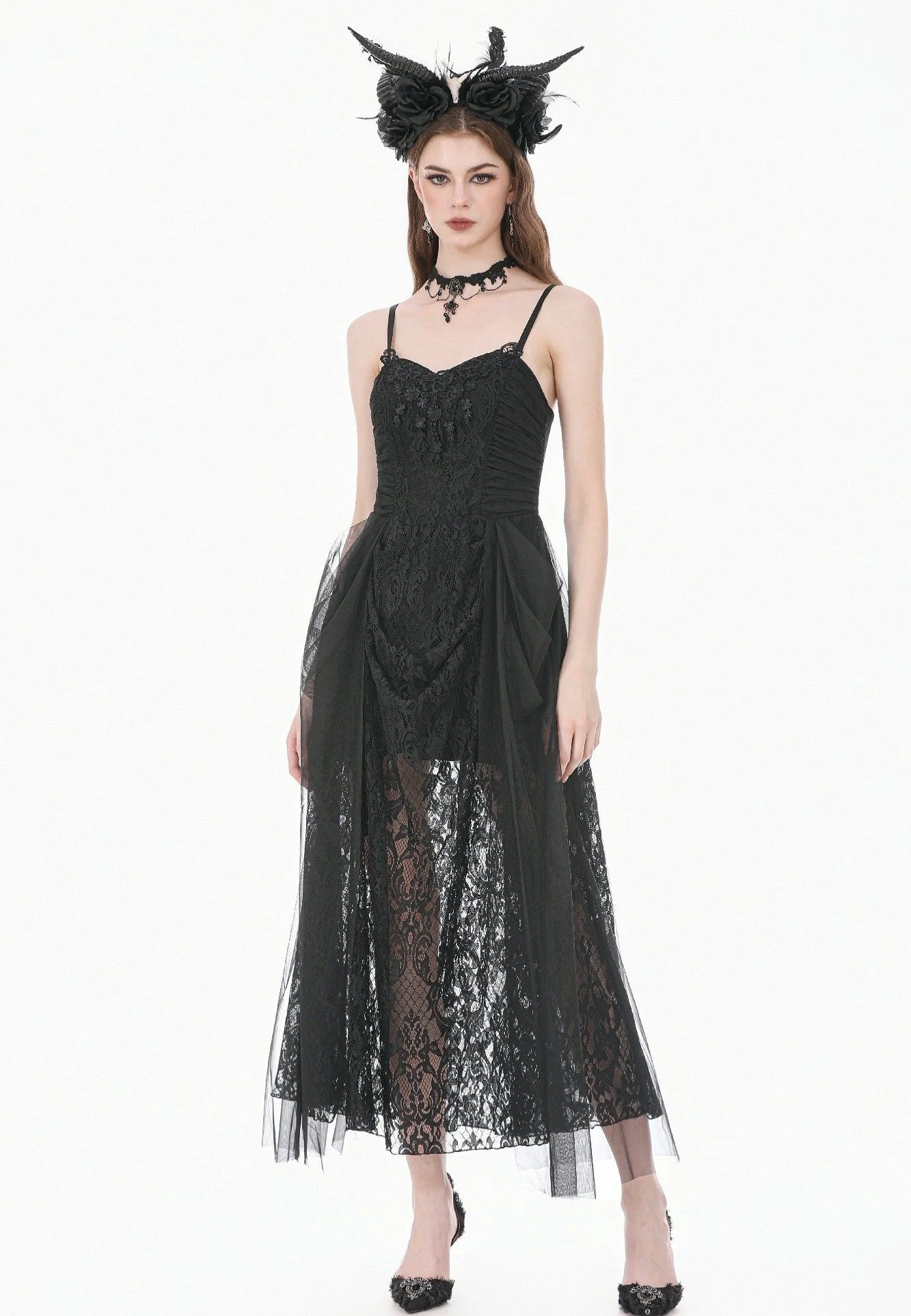 Dark In Love Dark Rite Gothic Lace Long Vestido