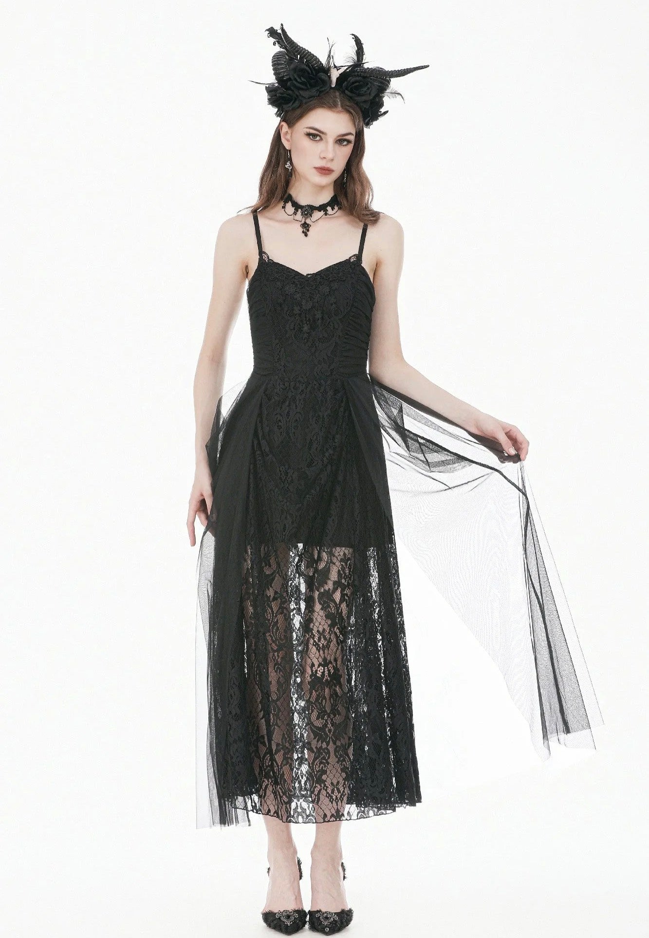 Dark In Love Dark Rite Gothic Lace Long Vestido