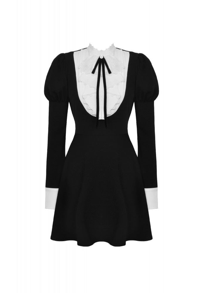 Dark In Love - Princess Neck Contrast Bubble - Dress | Women-Image