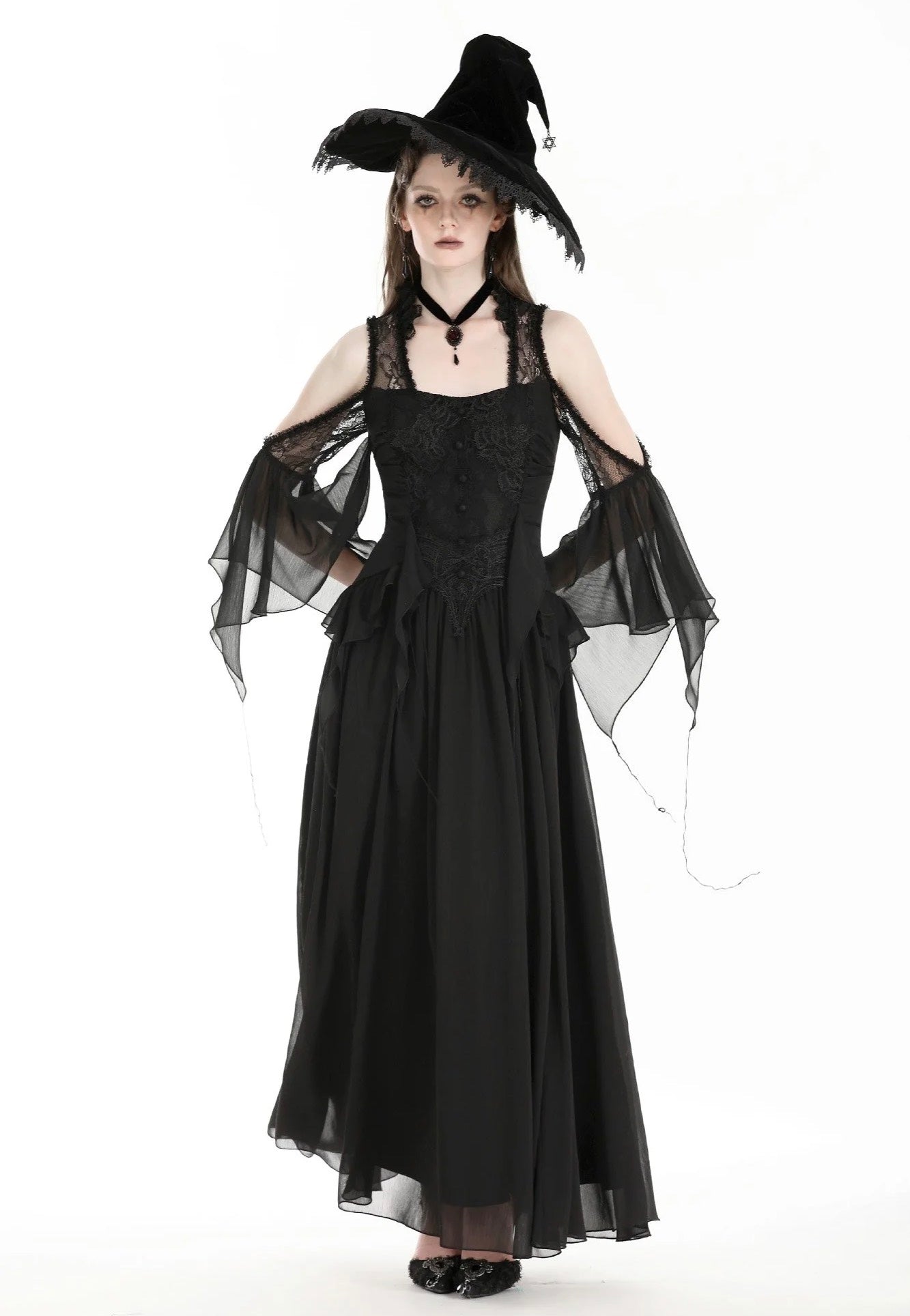 Dark In Love - Halloween Witch Off Shoulder Black - Dress | Nuclear Blast Dark In Love - Halloween Witch Off Shoulder Black - Dress | Nuclear Blast