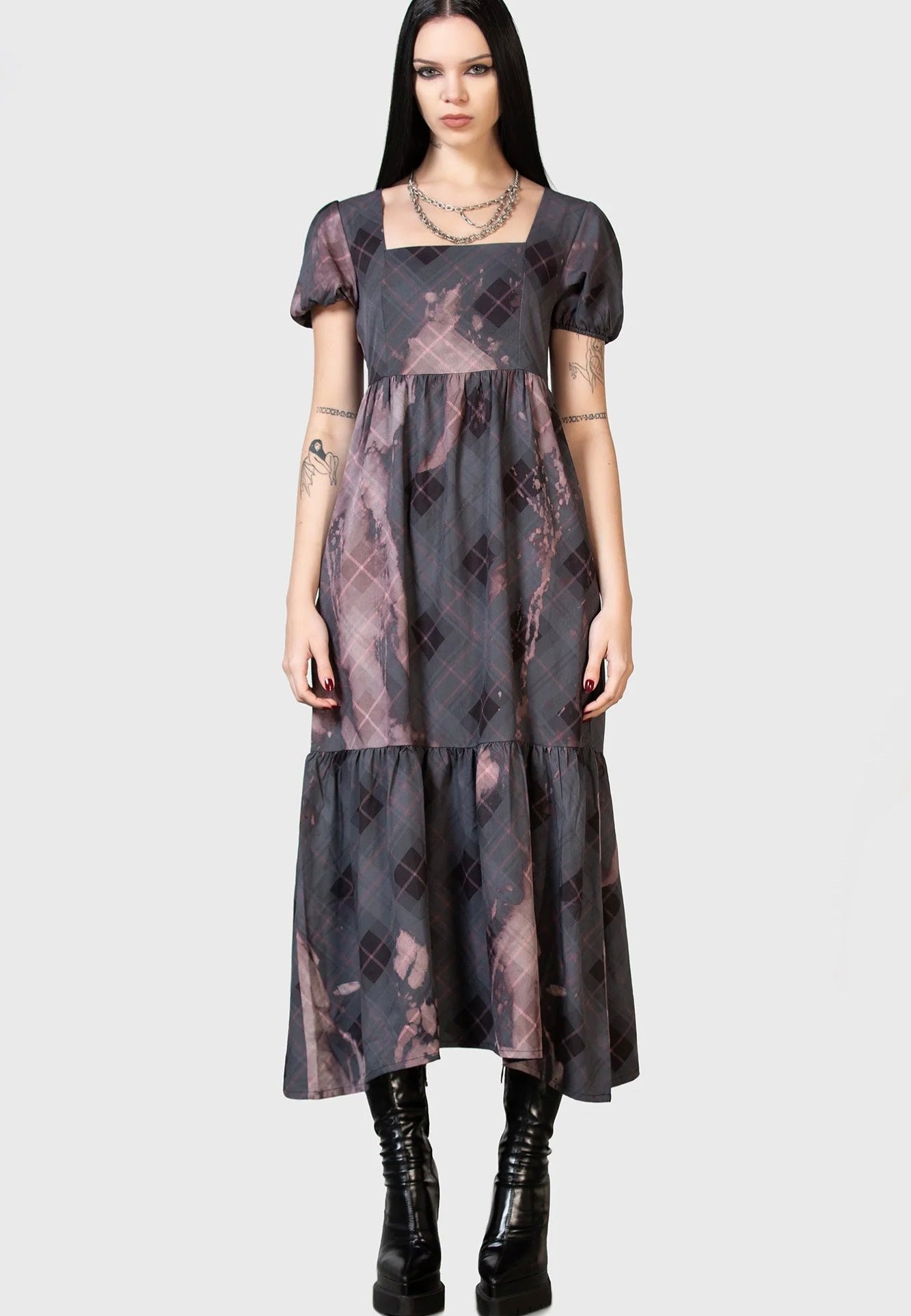 knee length dresses for ladies Killstar Eulalie Midi Dress Black