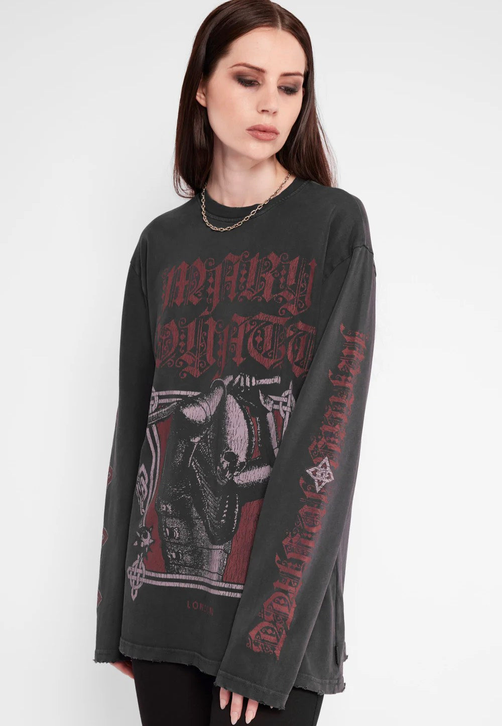 Mary Wyatt - Emperor Oversized Black - Longsleeve | Men-Image