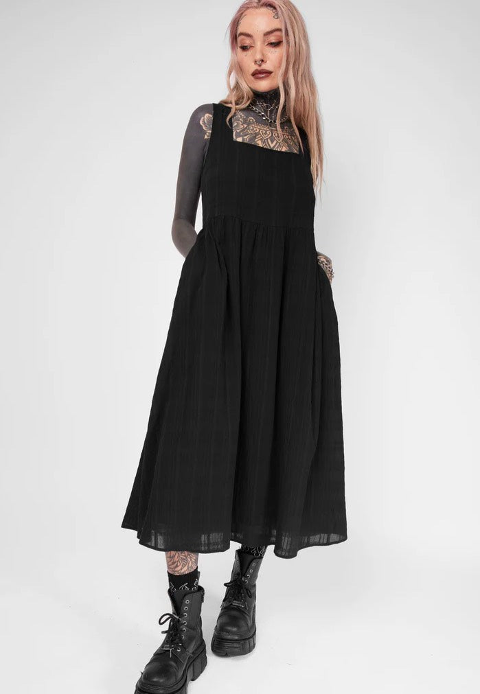Mary Wyatt Esme Smock Black Vestido