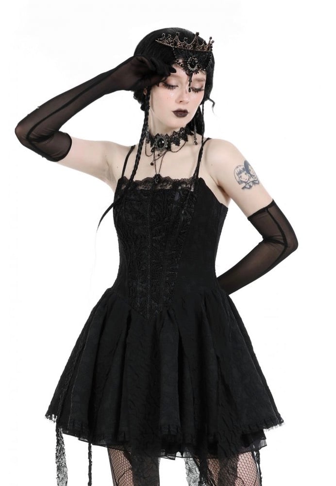 Dark In Love - Gothic Twine Tied The Chest Strap - Dress