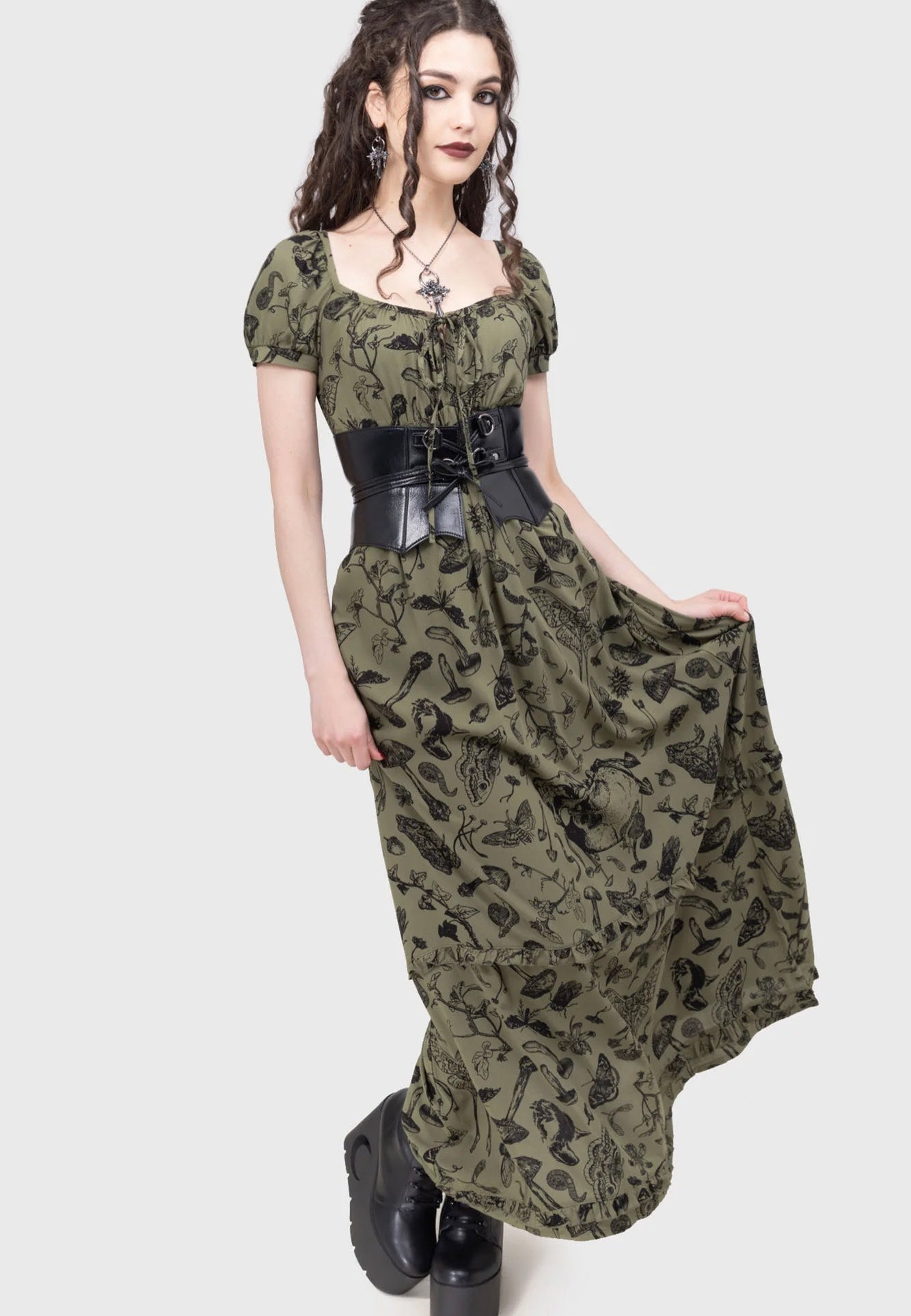 Killstar - Forestine Maxi Green - Dress | Women-Image