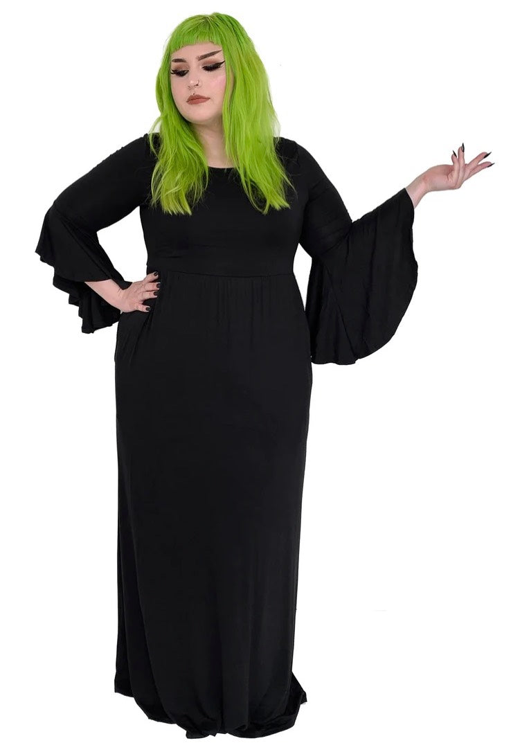 Foxblood - Blair Bell Sleeve Maxi Black - Dress | Nuclear Blast Foxblood - Blair Bell Sleeve Maxi Black - Dress | Nuclear Blast