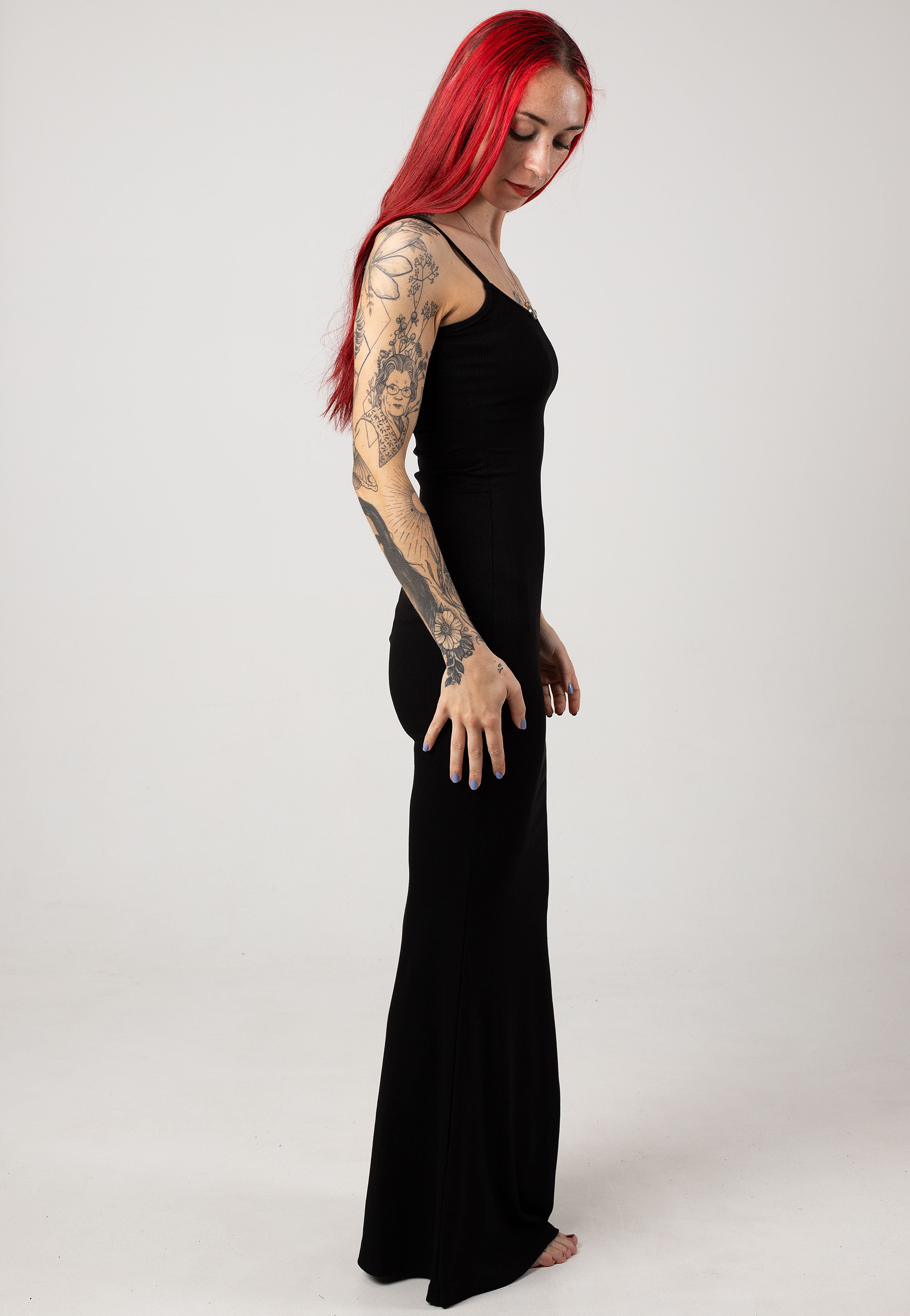 Foxblood - Amelia Ribbed Maxi Black - Dress