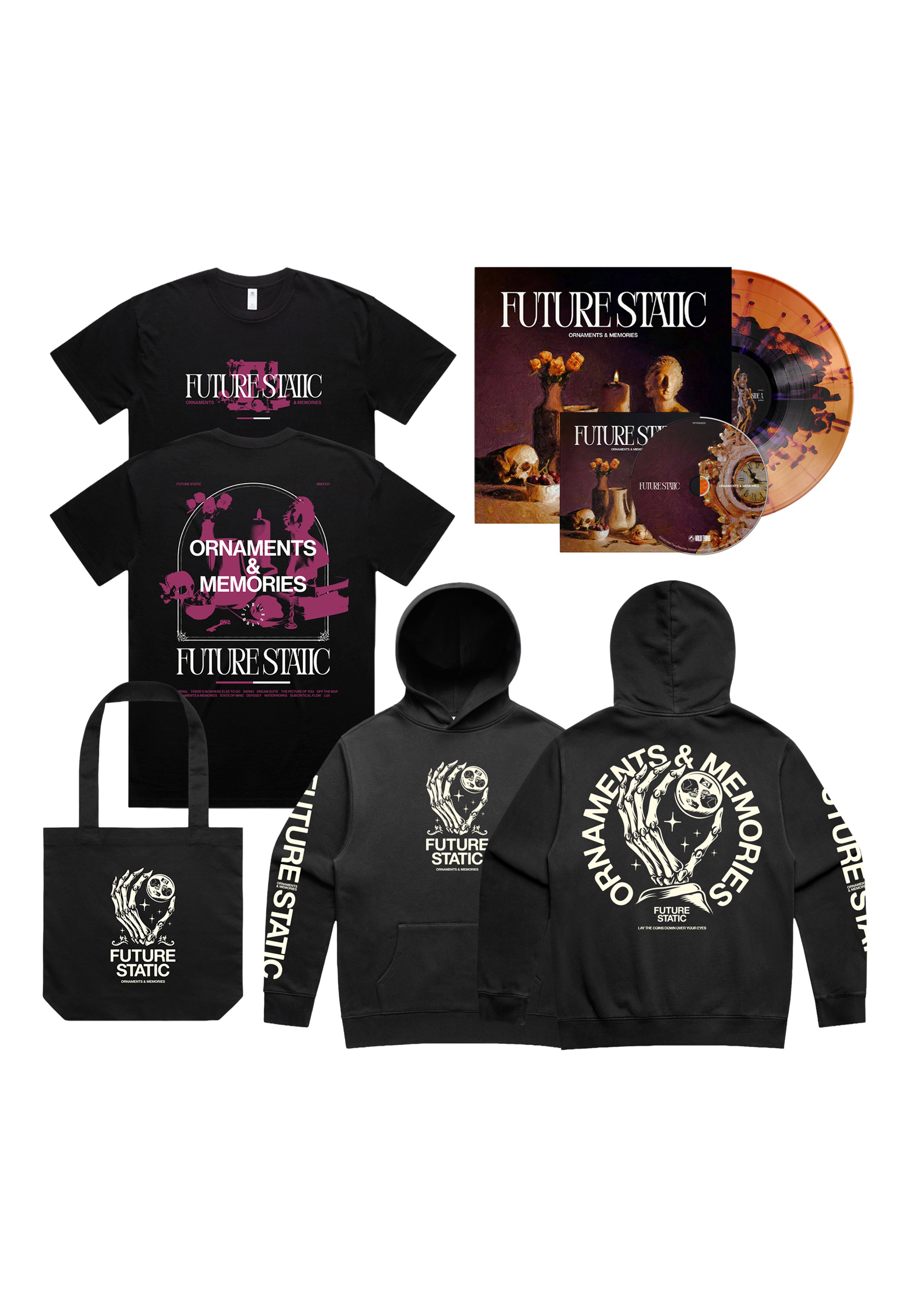 Future Static - Ornaments & Memories T-Shirt + Hoodie +Bag + CD + Vinyl - Special Pack