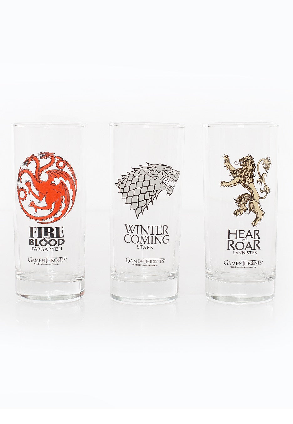 Game Of Thrones - 3 Glasses Set - Glass