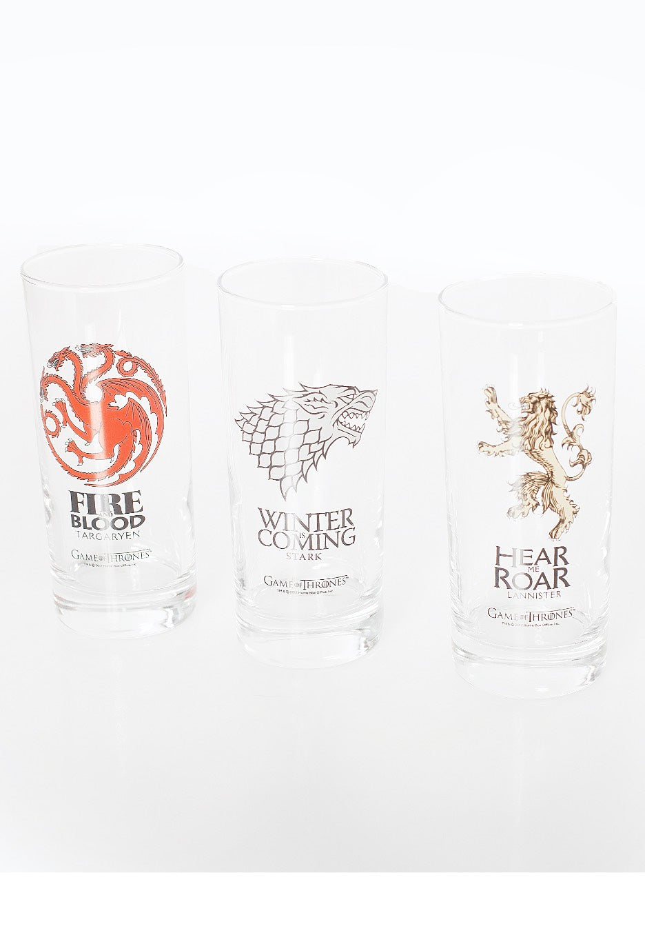 Game Of Thrones - 3 Glasses Set - Glass