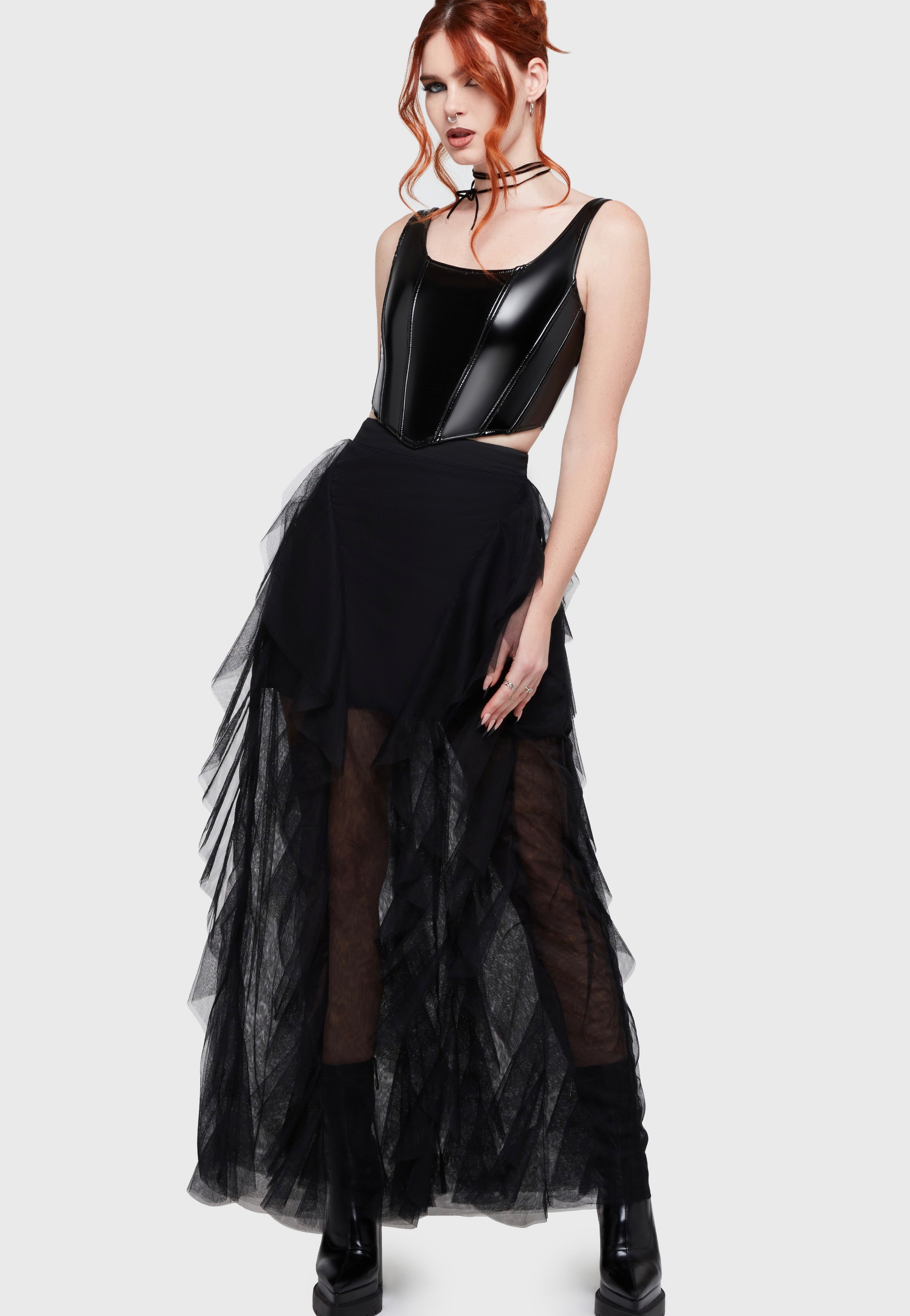 Killstar - Ghost Grove Maxi Black - Skirt | Women-Image