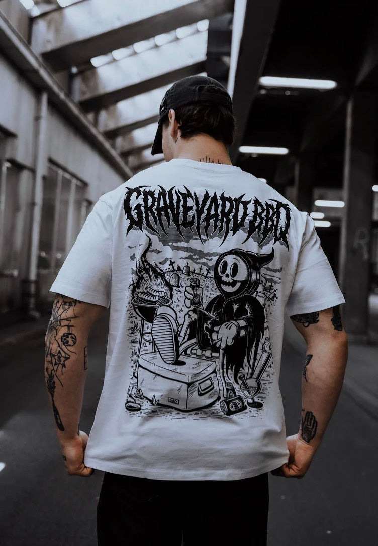 Stay Cold Apparel - Graveyard BBQ White - T-Shirt | Neutral-Image