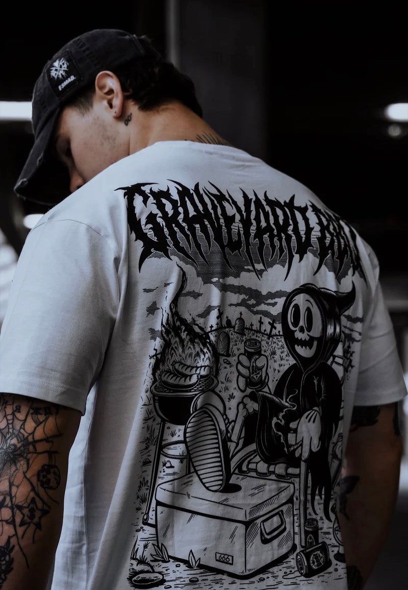 Stay Cold Apparel - Graveyard BBQ White - T-Shirt | Neutral-Image