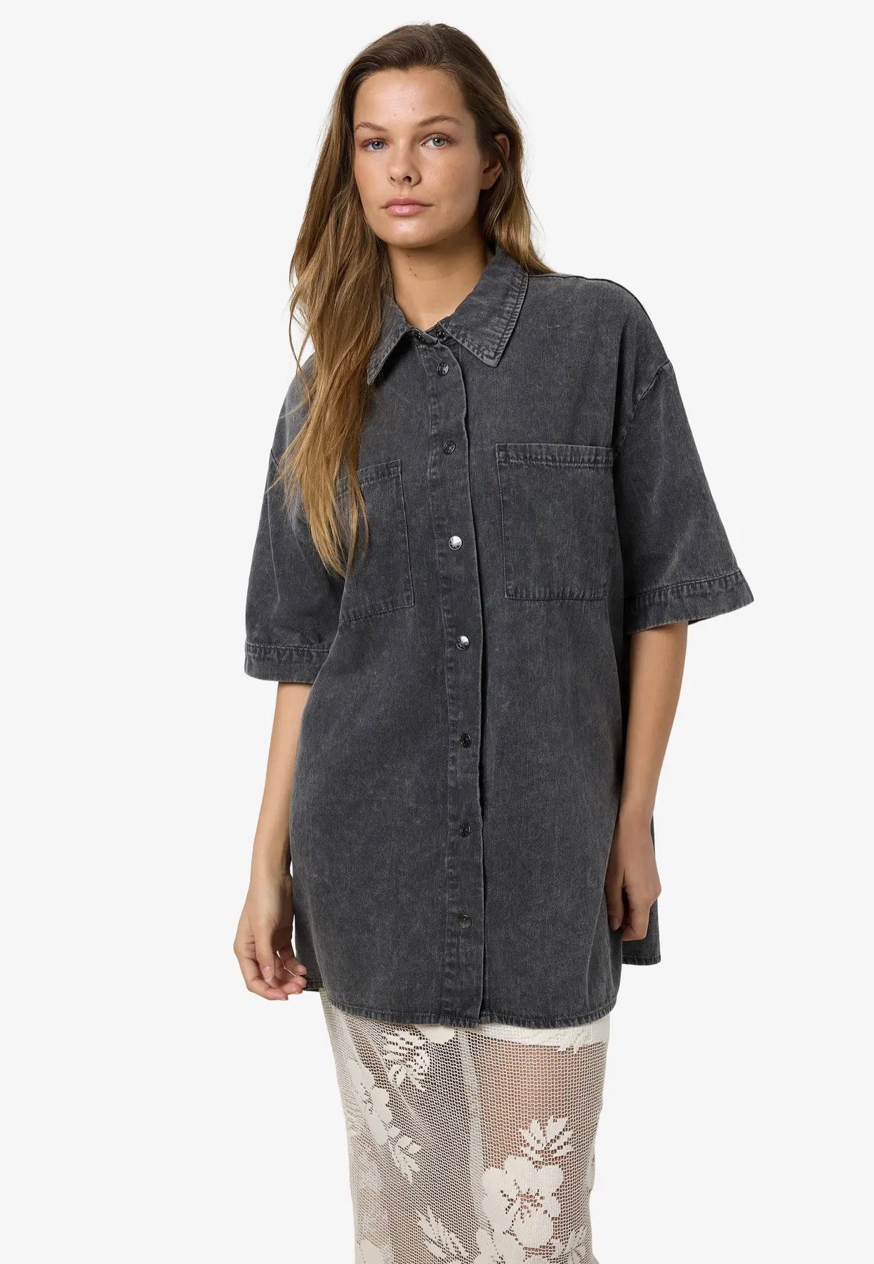 Noisy May - Oregon Denim Acid Black Washed - Dress | Women-Image