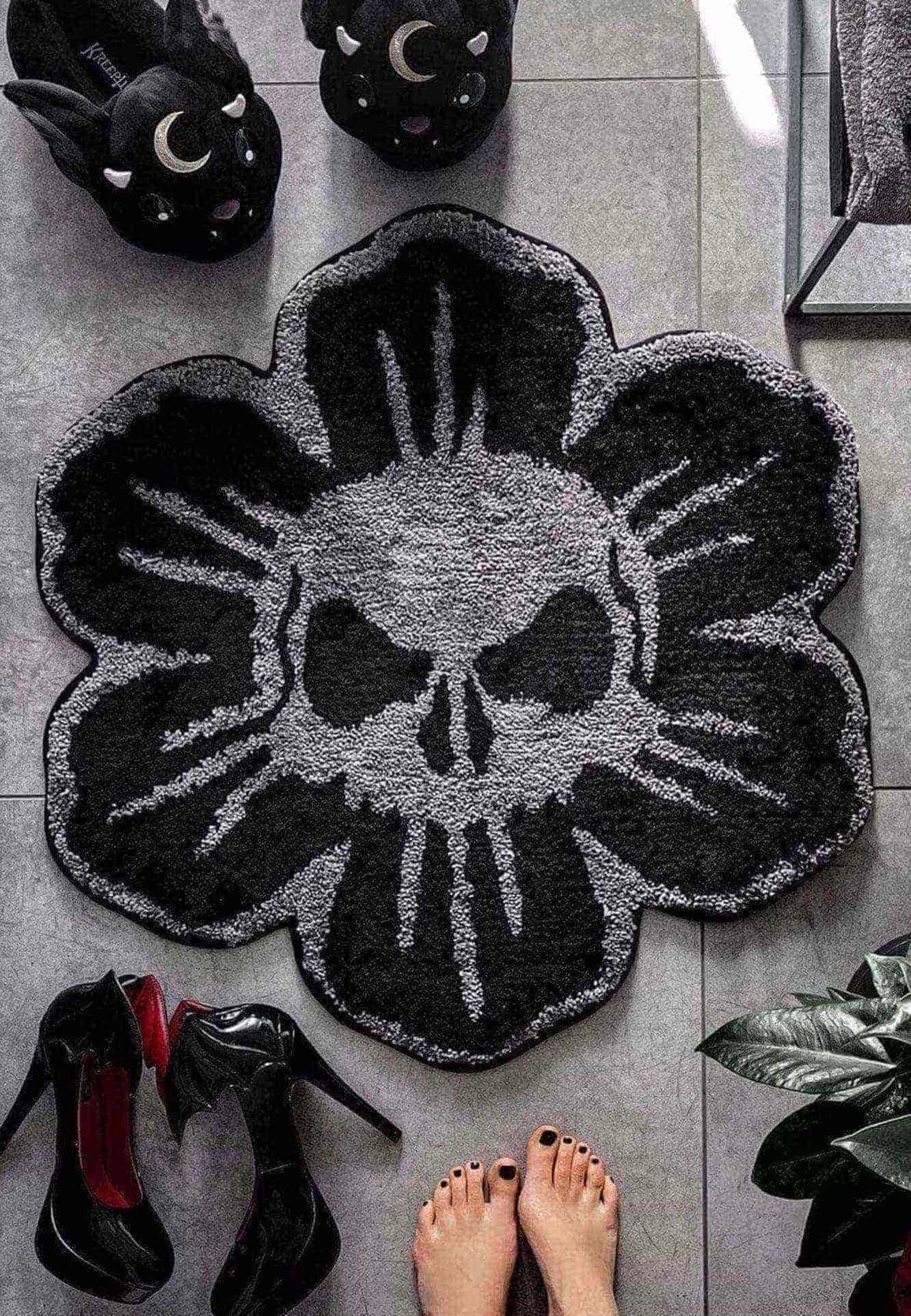 Killstar - Grim Blossom Bathroom - Rug | Neutral-Image