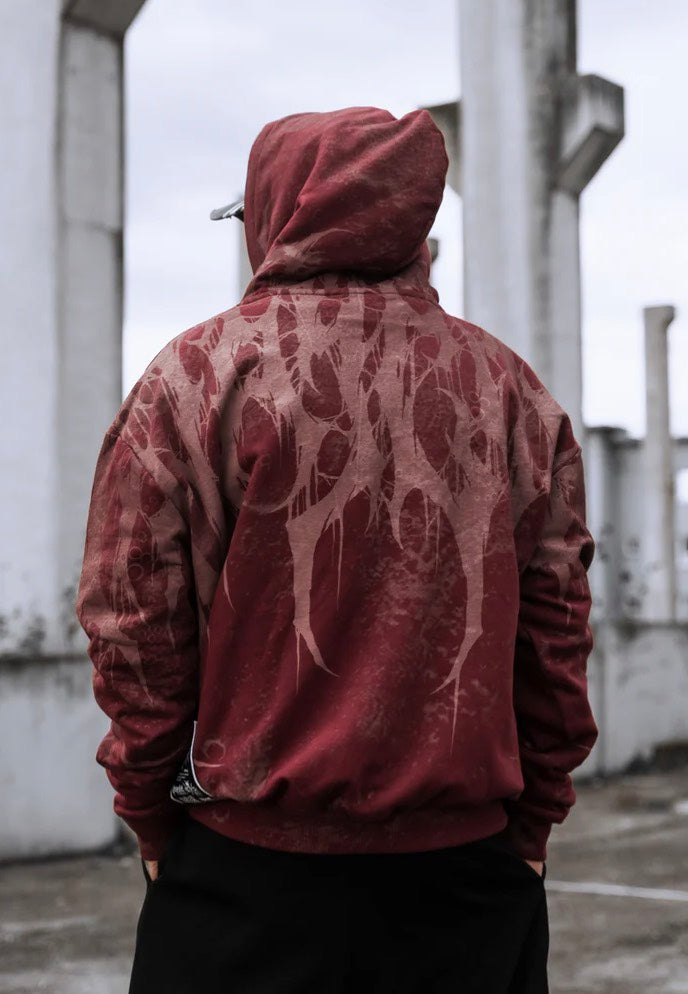 Stay Cold Apparel - Grimfall Oversized Red - Hoodie | Men-Image