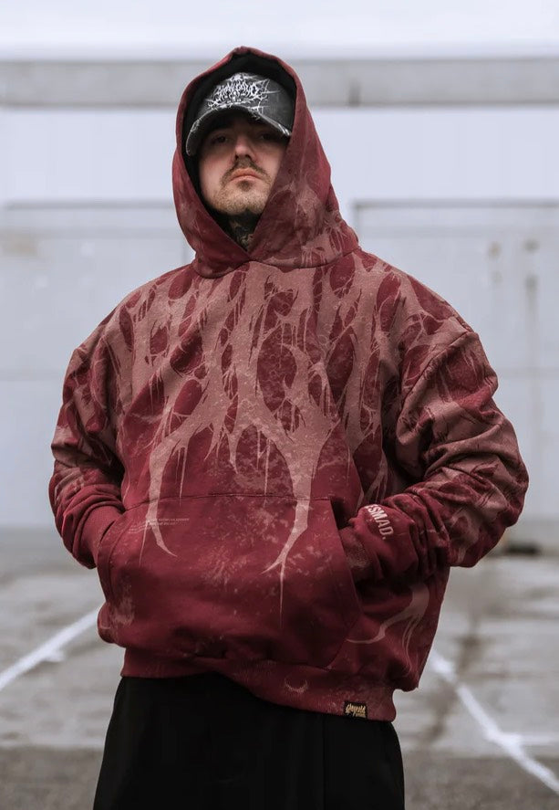 Stay Cold Apparel - Grimfall Oversized Red - Hoodie | Men-Image