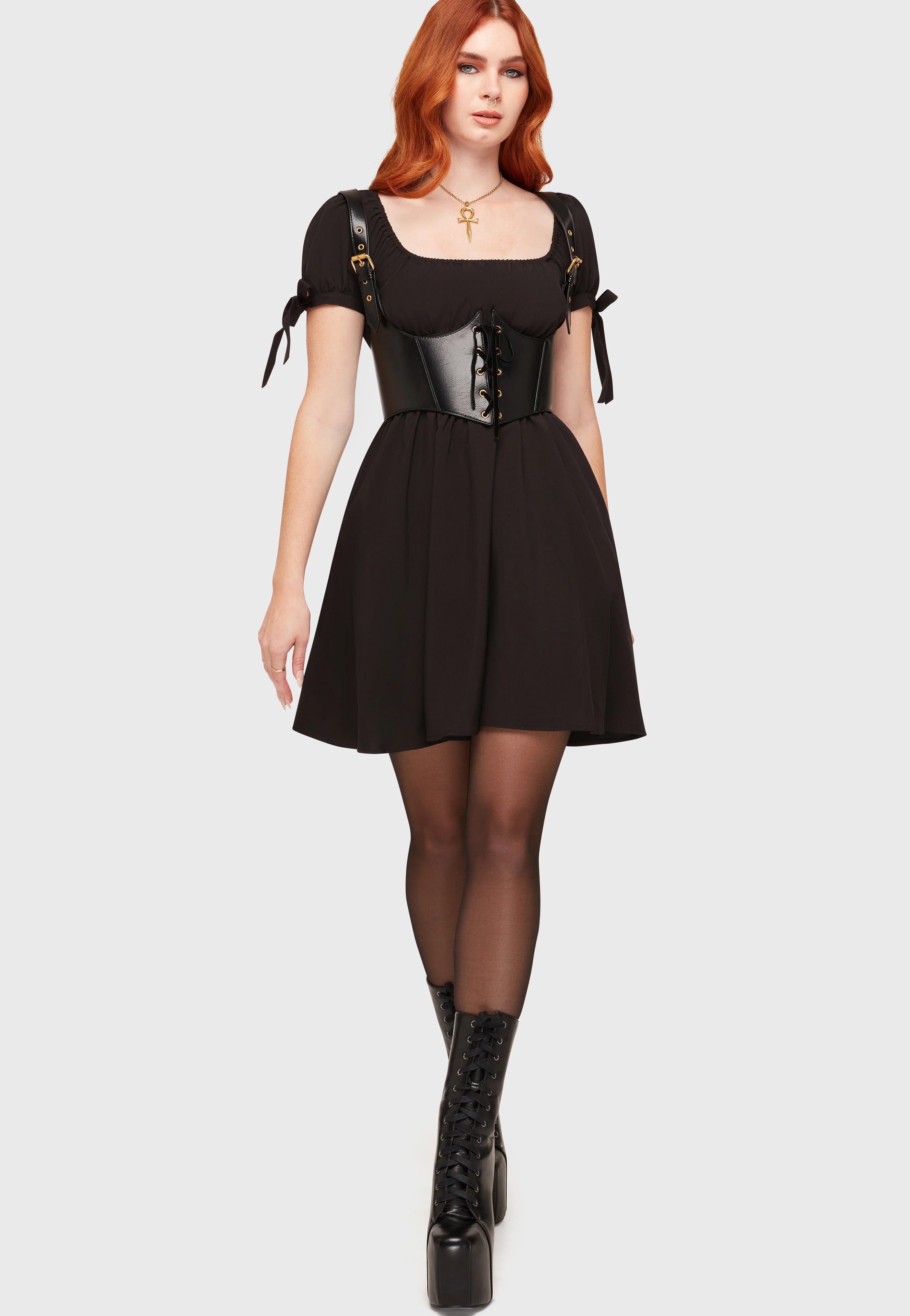 Killstar - Grim Gretchen Mini Black - Dress | Women-Image