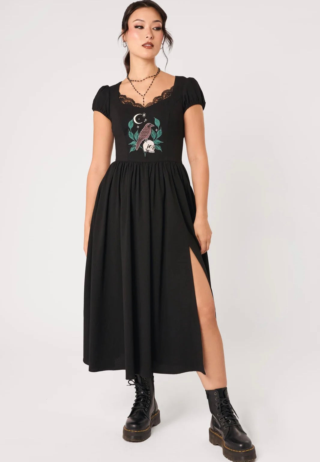 Hellbunny Nevermore Dress Black Vestido