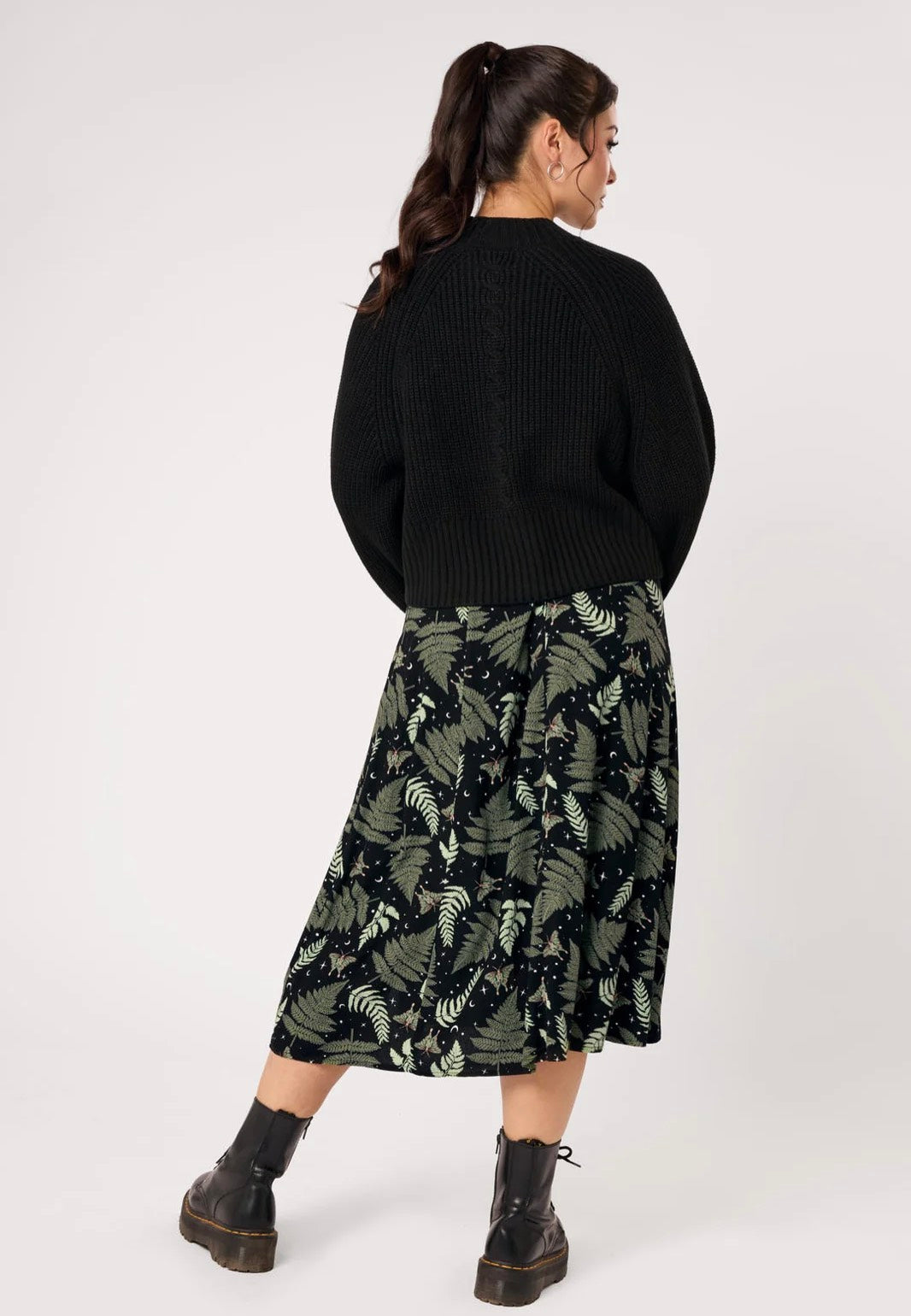Hellbunny Gaia Midi Green Minifalda