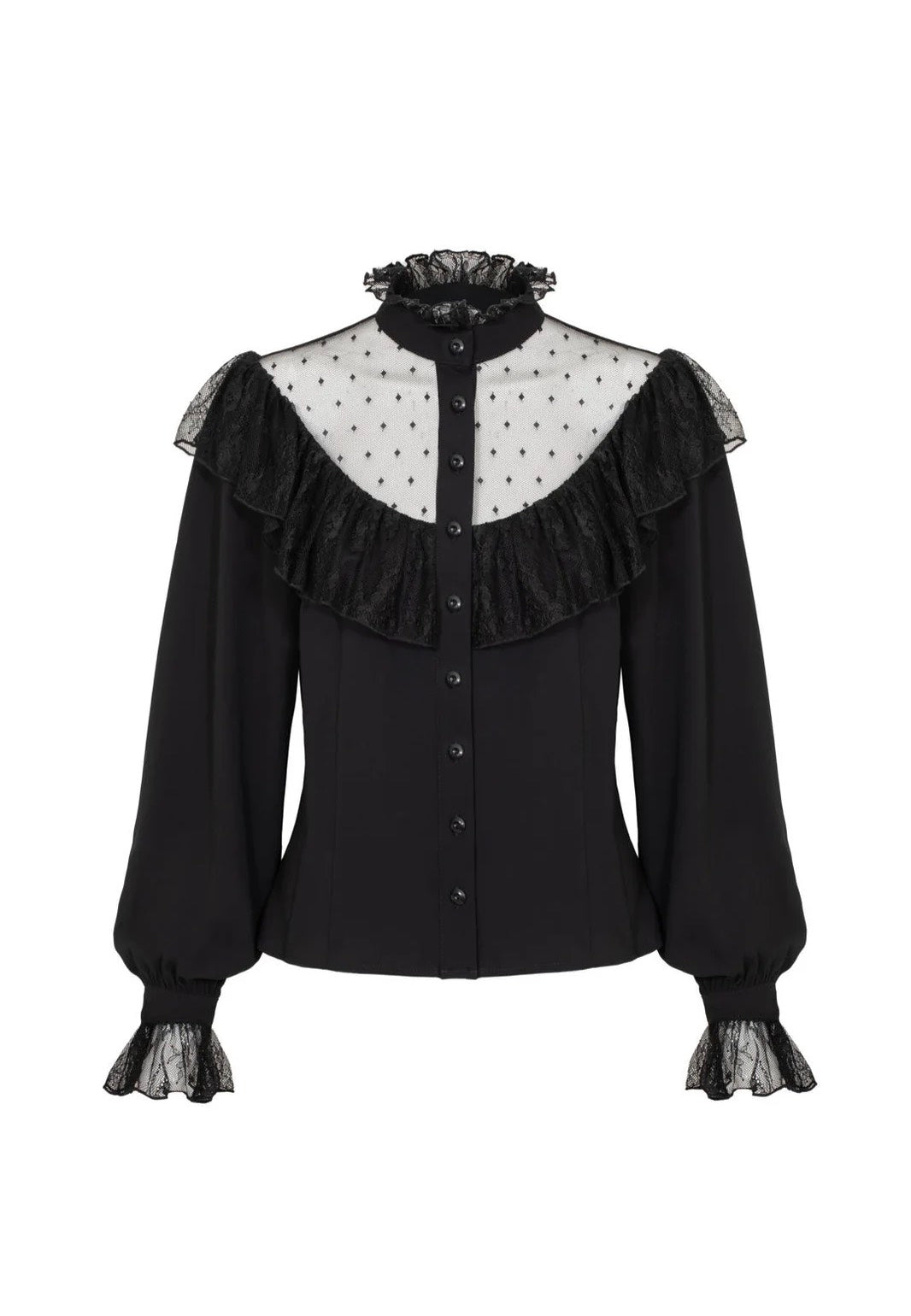 Hellbunny Dark Knight Black Blouse