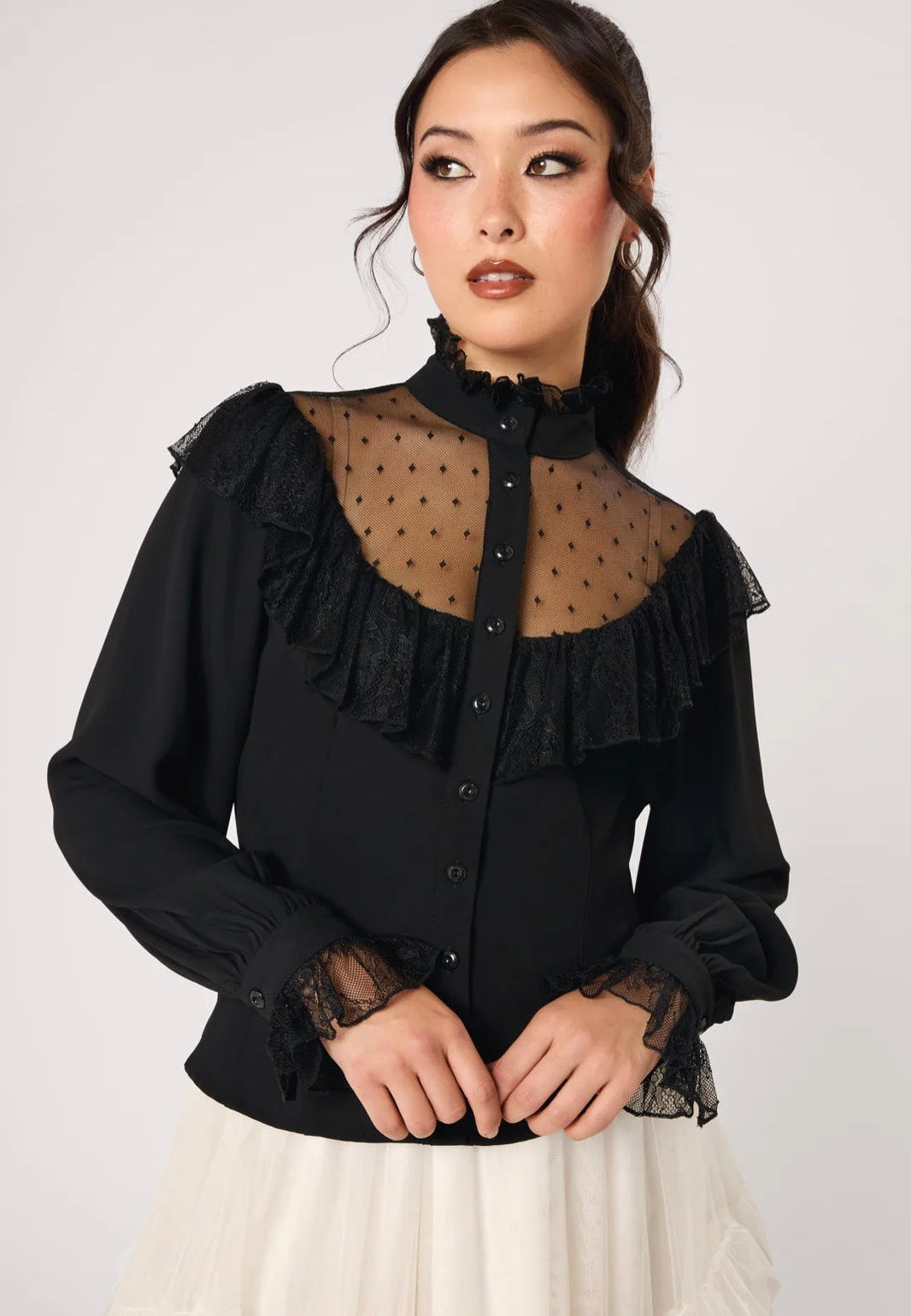 Hellbunny Dark Knight Black Blouse