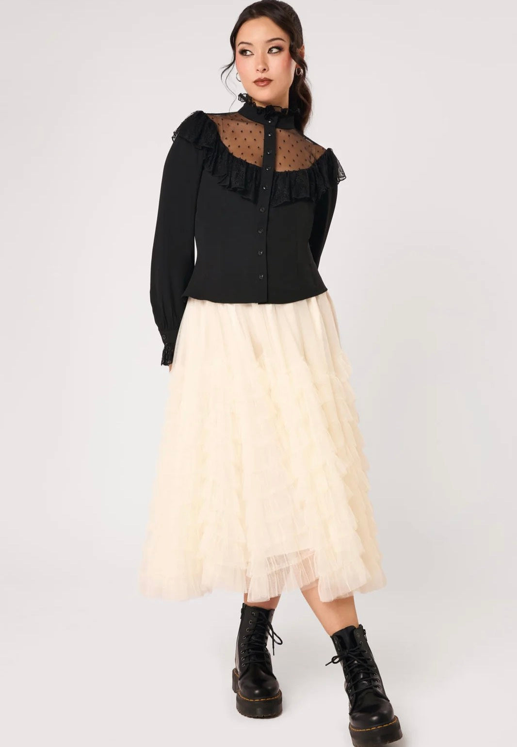 Hellbunny Dark Knight Black Blouse