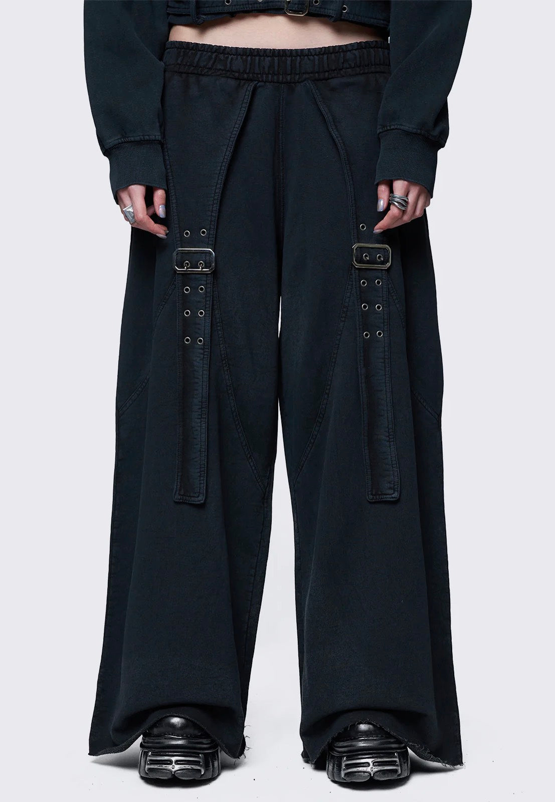 Minga London - Hard Black Wash - Sweat Pants | Nuclear Blast