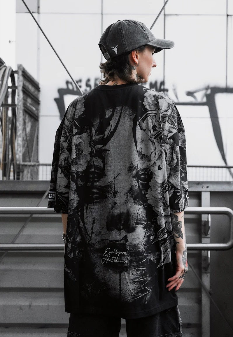 Stay Cold Apparel - Heart Like Winter Oversized - T-Shirt | Neutral-Image