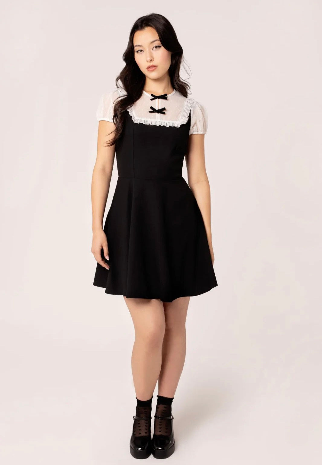 Hellbunny - Alice Black/White - Dress | Women-Image