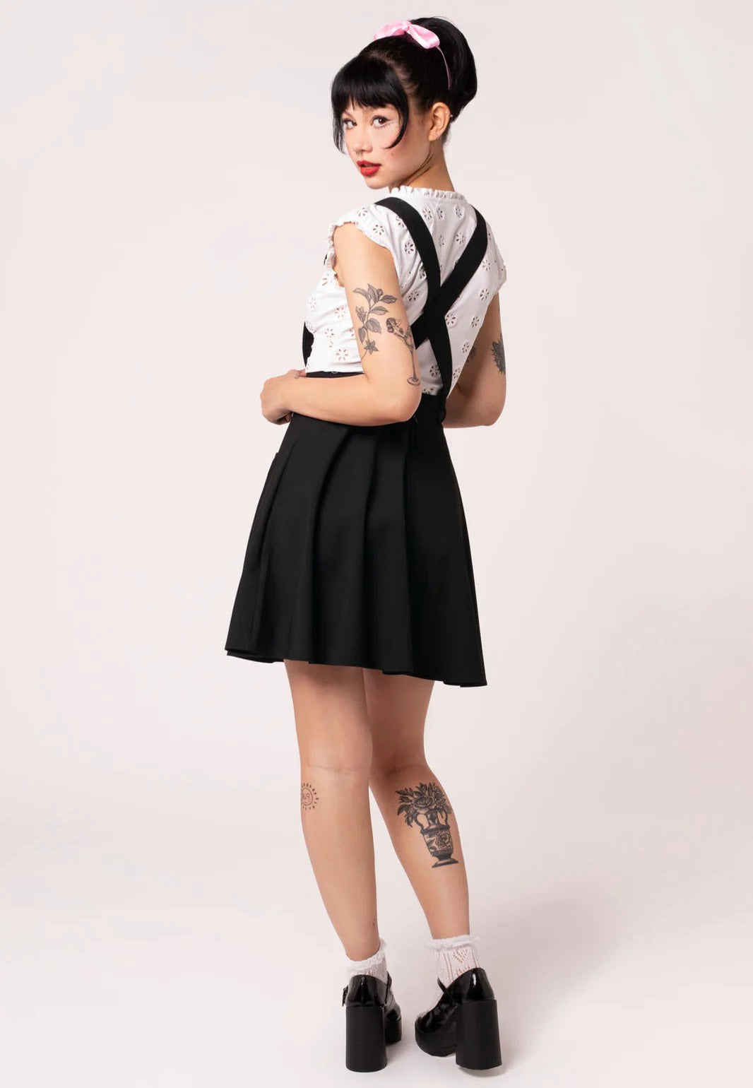 Hellbunny - Cupid Pinafore Black - Dress | Women-Image